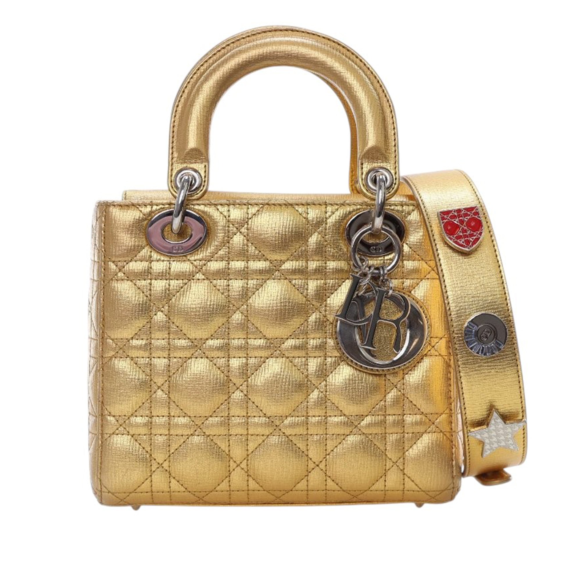 Dior Small Metallic Grained Calfskin Cannage My ABCDior Lady Dior - image 1
