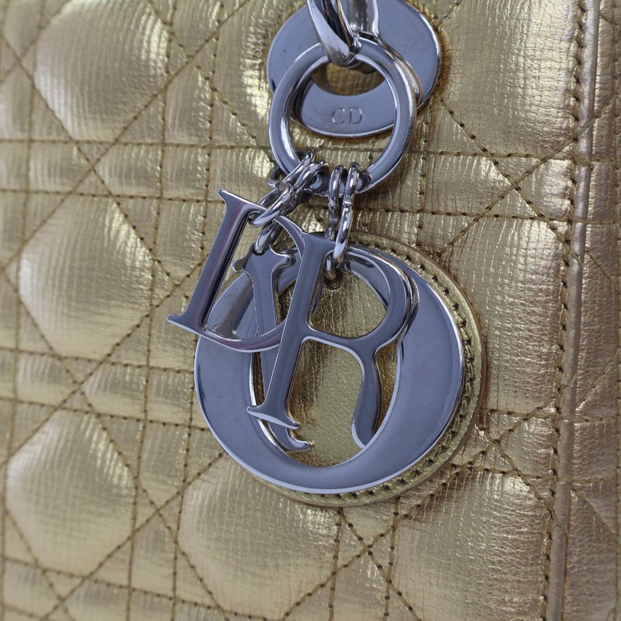 Dior Small Metallic Grained Calfskin Cannage My ABCDior Lady Dior - image 11