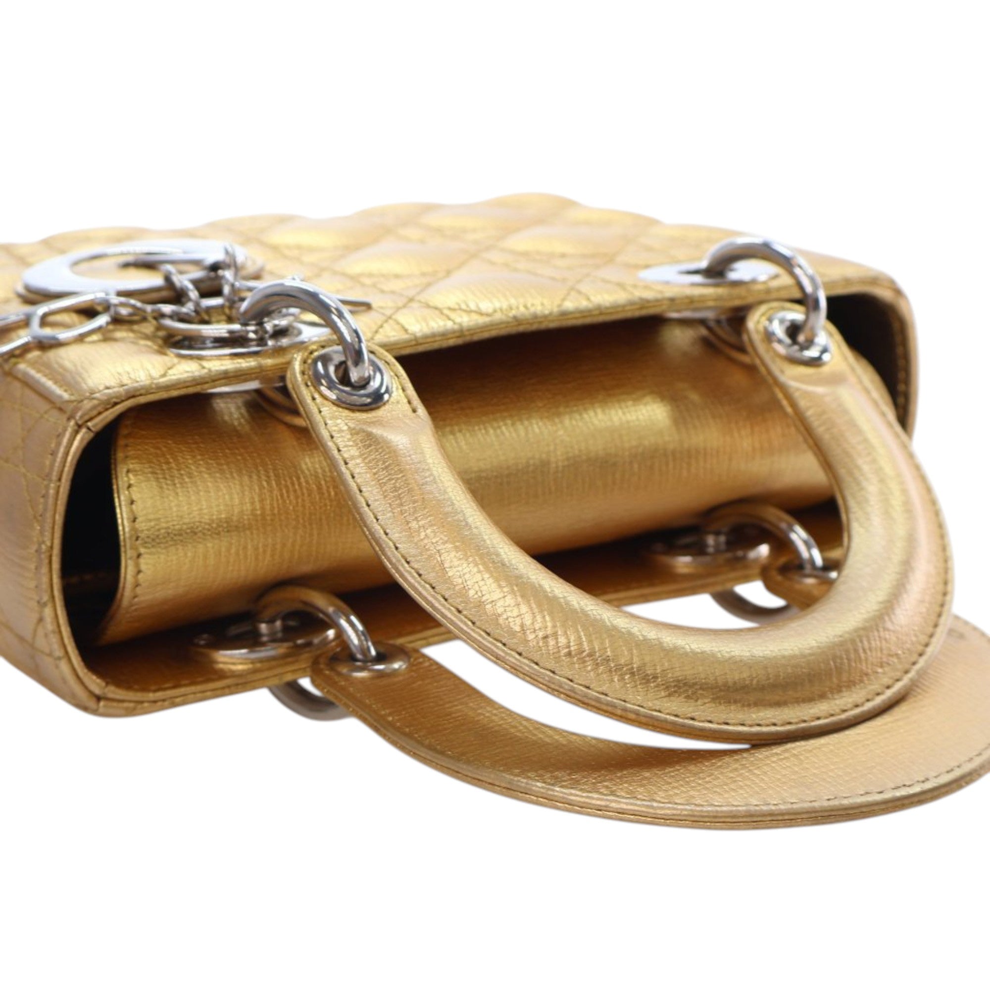 Dior Small Metallic Grained Calfskin Cannage My ABCDior Lady Dior - image 13