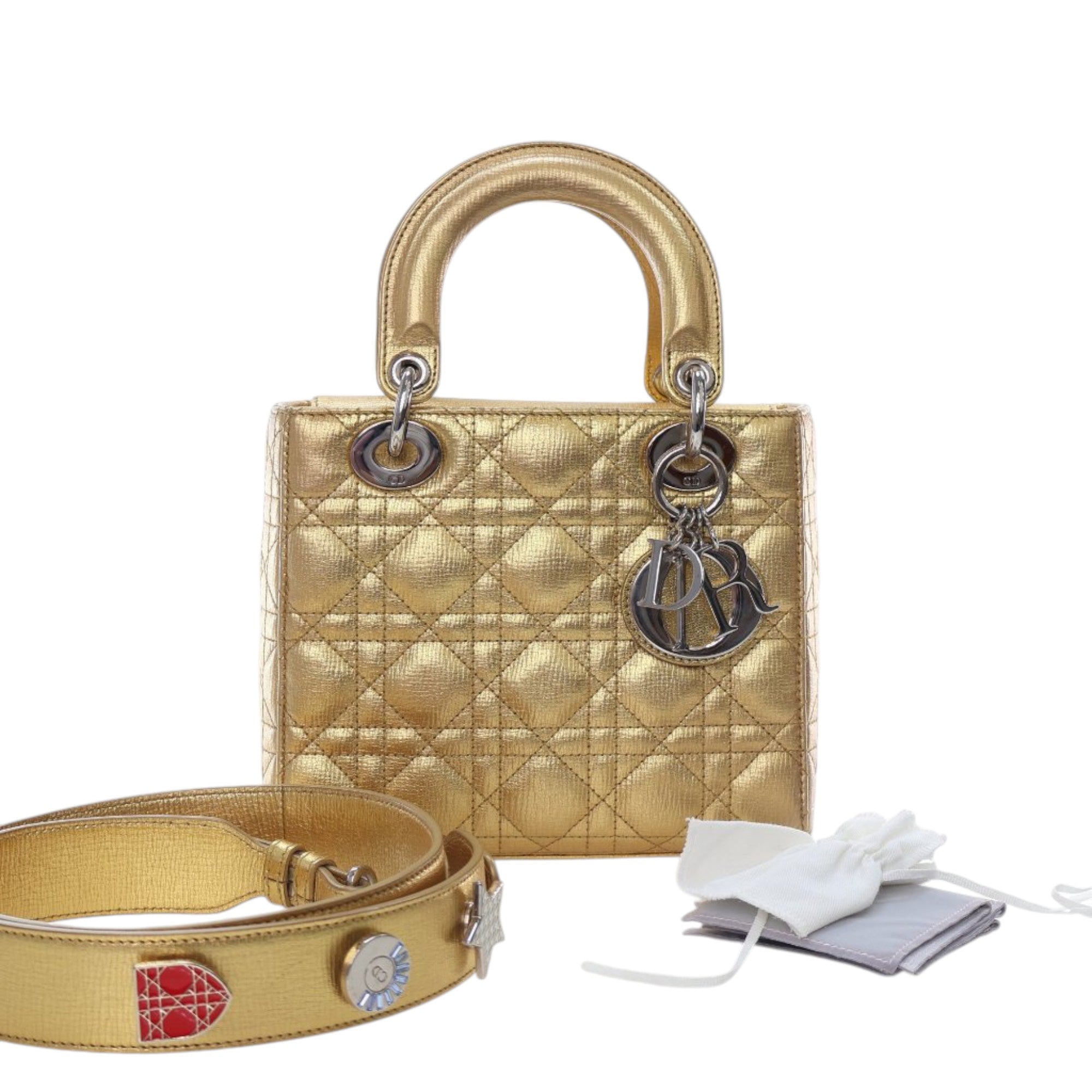 Dior Small Metallic Grained Calfskin Cannage My ABCDior Lady Dior - image 15