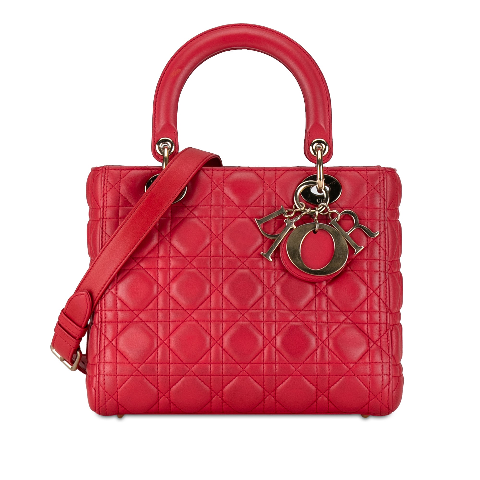Dior Medium Lambskin Cannage Lady Dior - image 1
