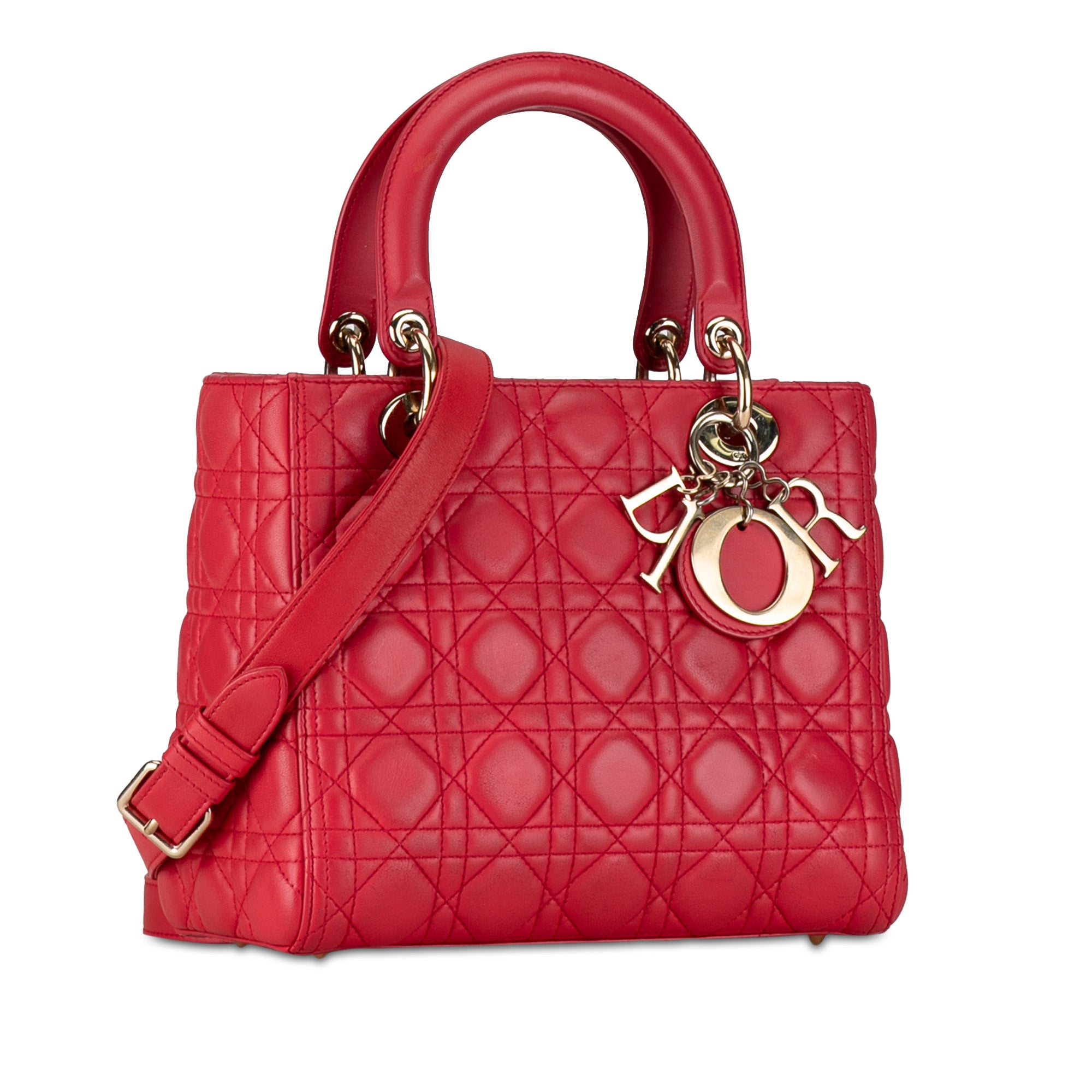 Dior Medium Lambskin Cannage Lady Dior - image 2