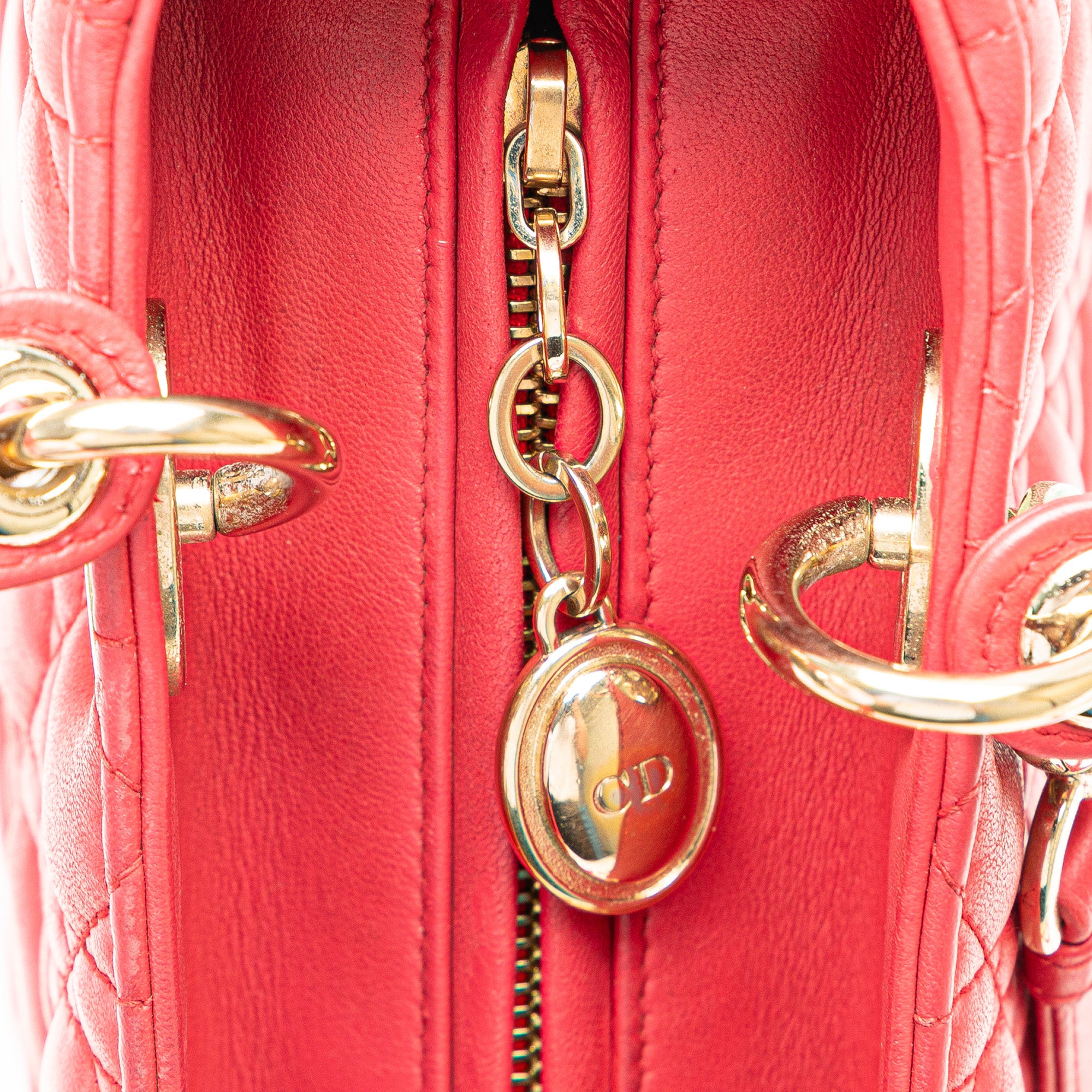 Dior Medium Lambskin Cannage Lady Dior - image 8