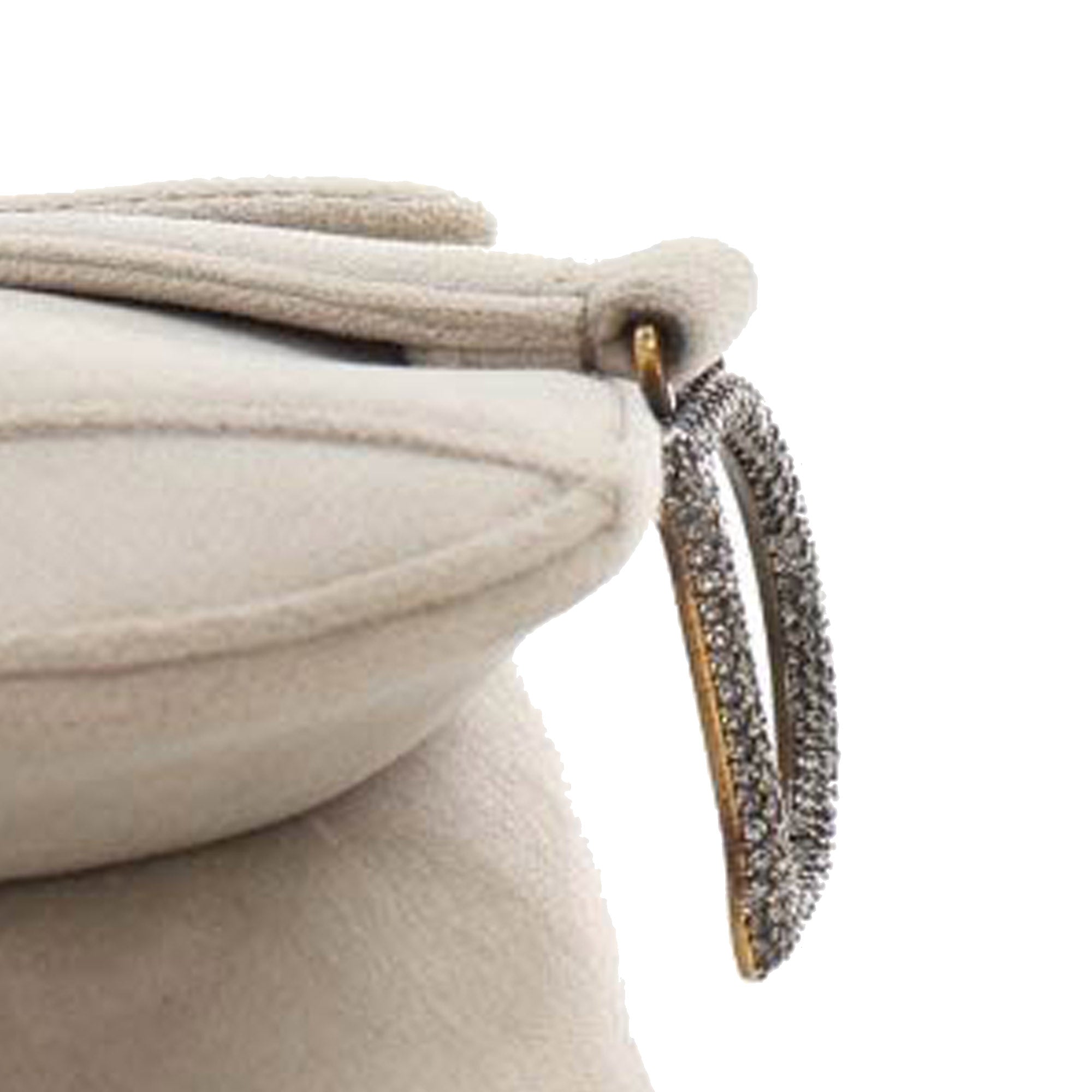 Dior Mini Velvet Crystal Embellished Hardware Saddle Bag - image 12