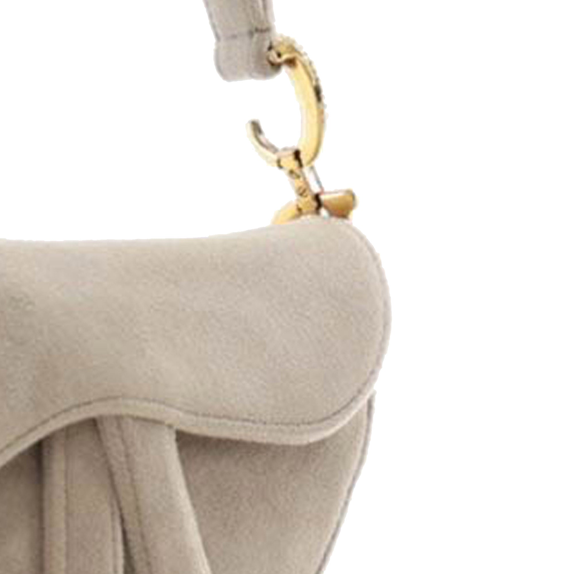 Dior Mini Velvet Crystal Embellished Hardware Saddle Bag - image 14