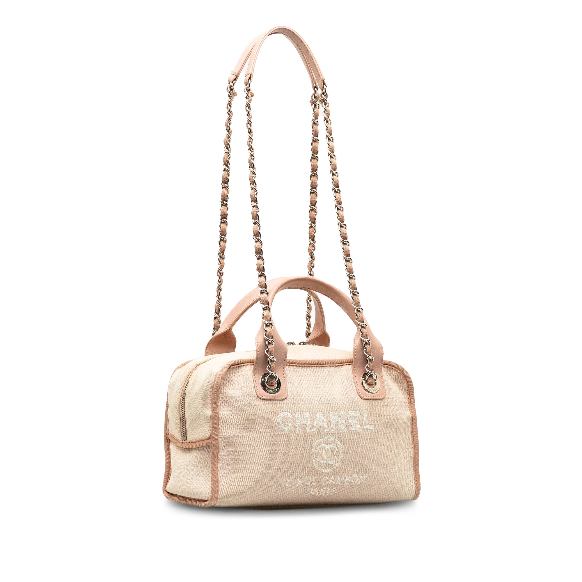 Chanel Small Canvas Deauville Bowling Bag - image 2