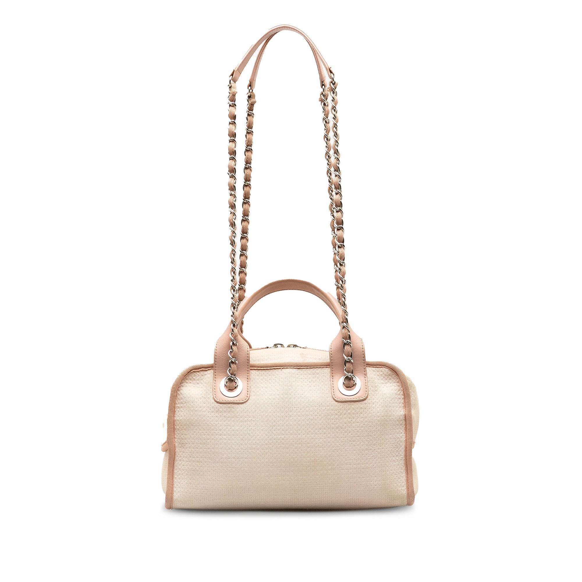Chanel Small Canvas Deauville Bowling Bag - image 3