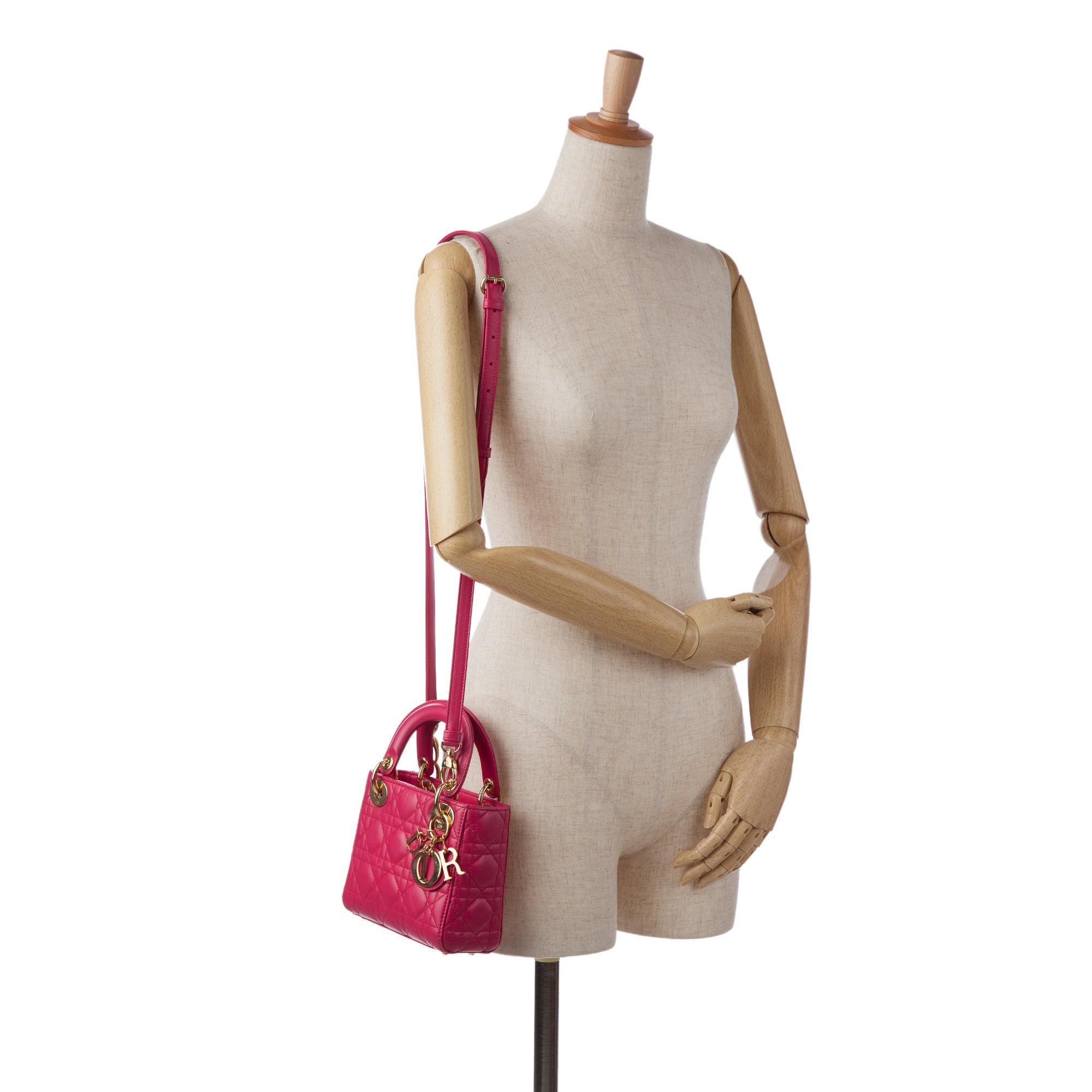 Dior Mini Lambskin Cannage Lady Dior - image 10