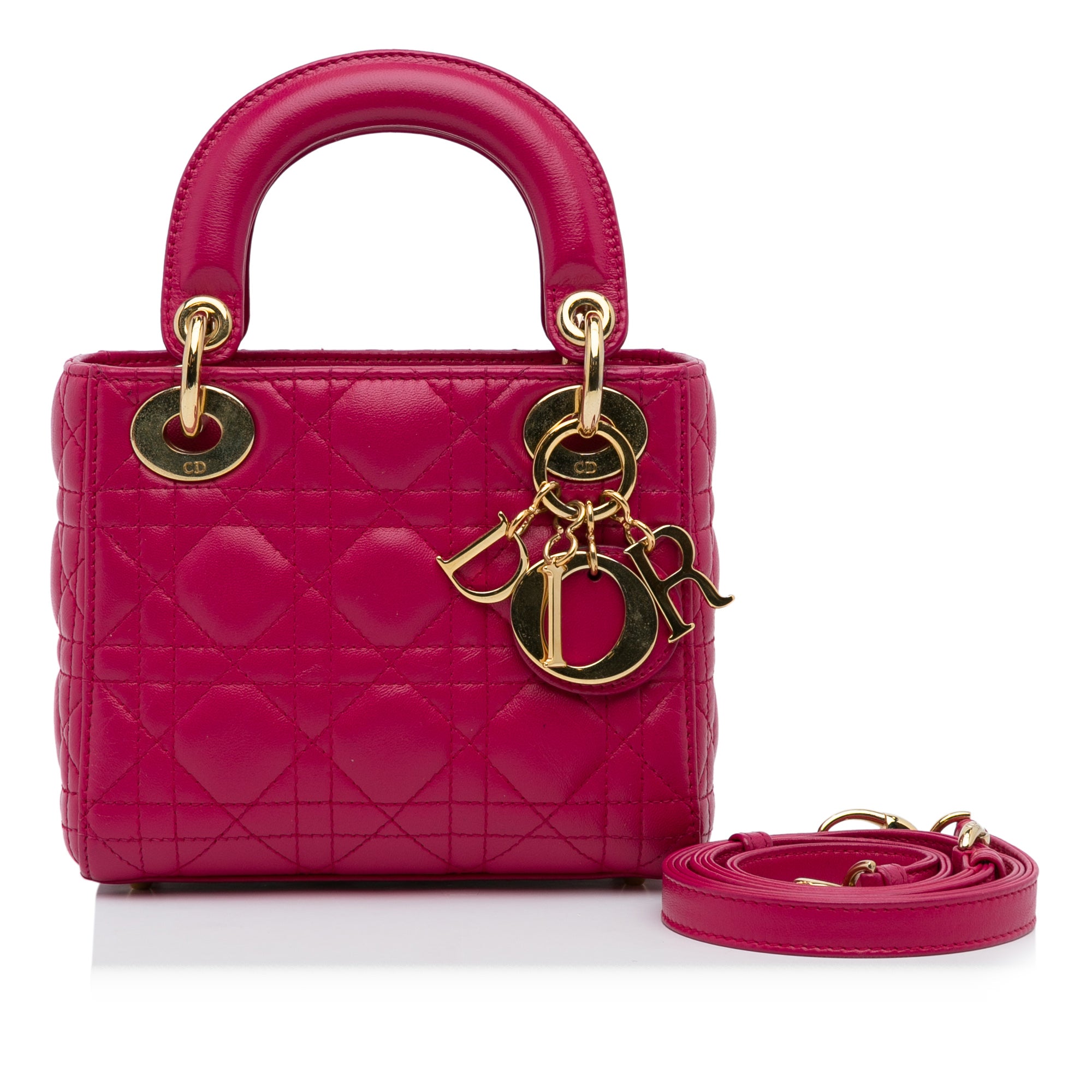 Dior Mini Lambskin Cannage Lady Dior - image 11