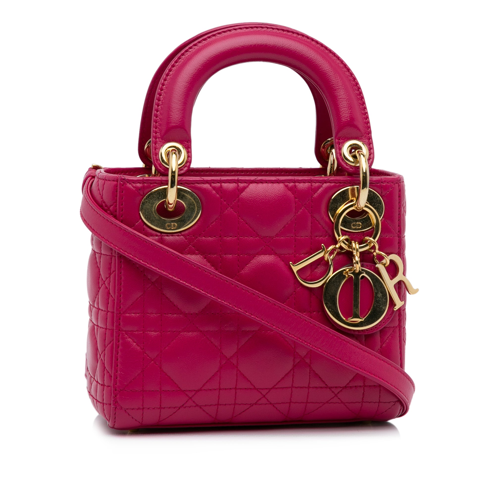 Dior Mini Lambskin Cannage Lady Dior - image 2