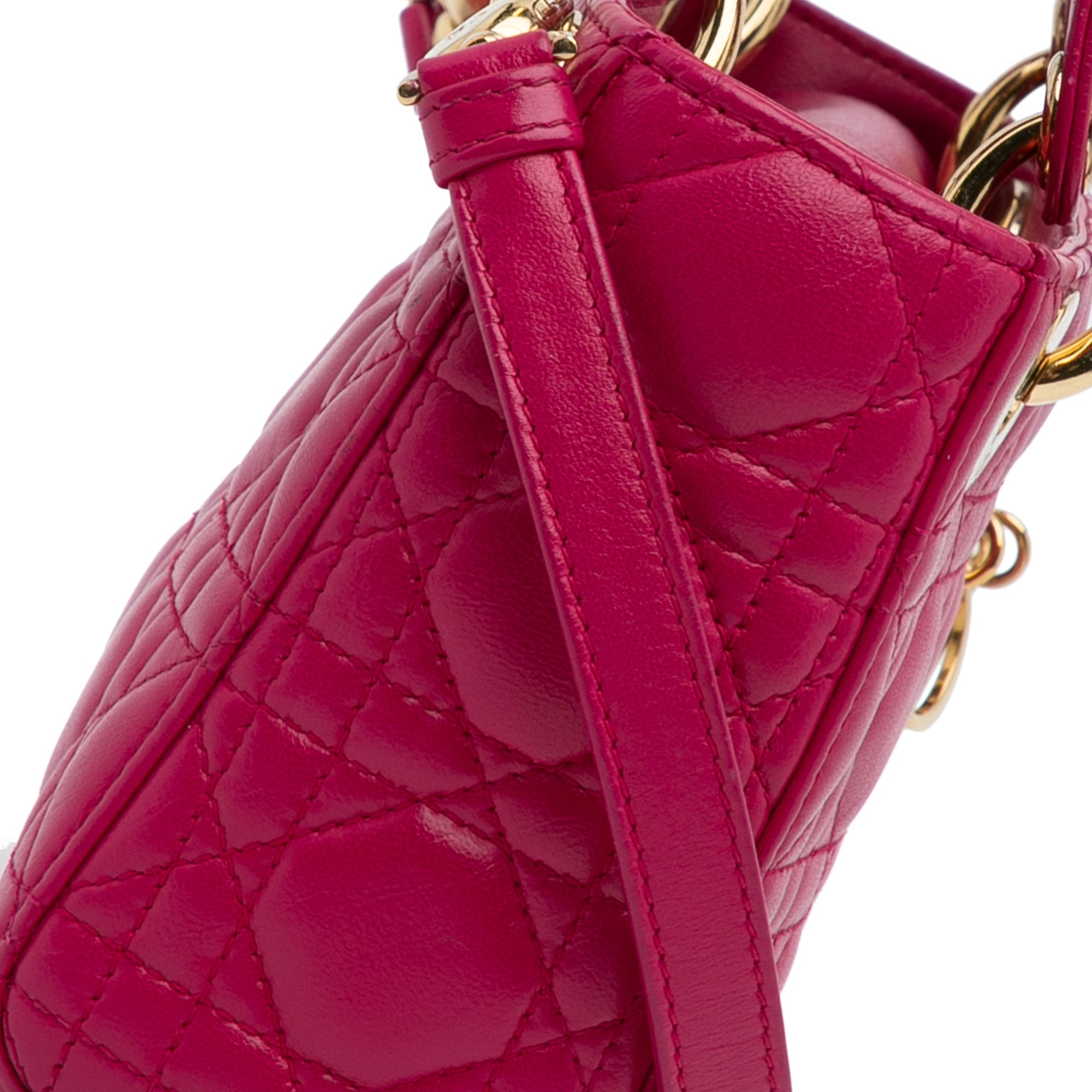 Dior Mini Lambskin Cannage Lady Dior - image 9