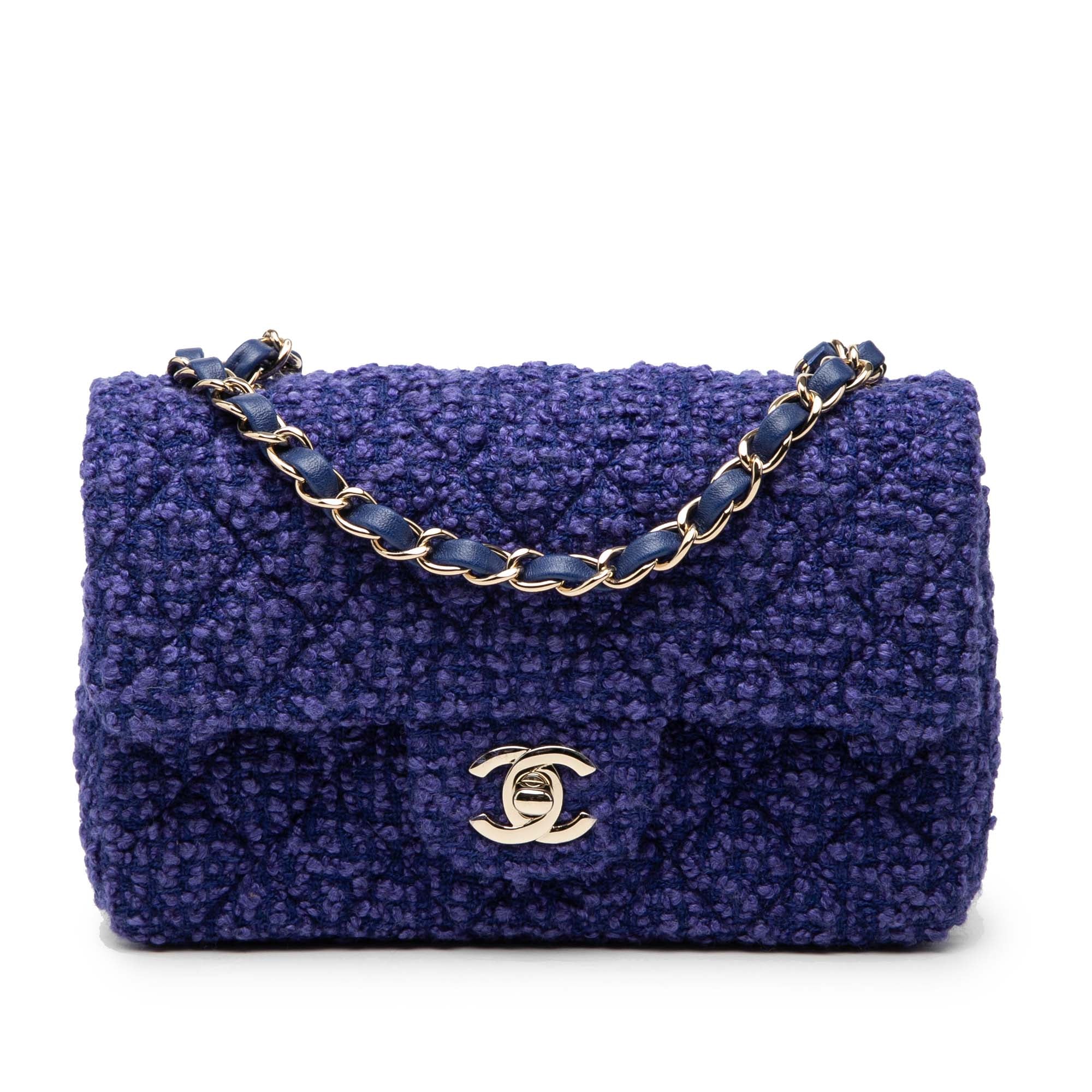 Chanel Mini Rectangular Classic Tweed Single Flap - image 1