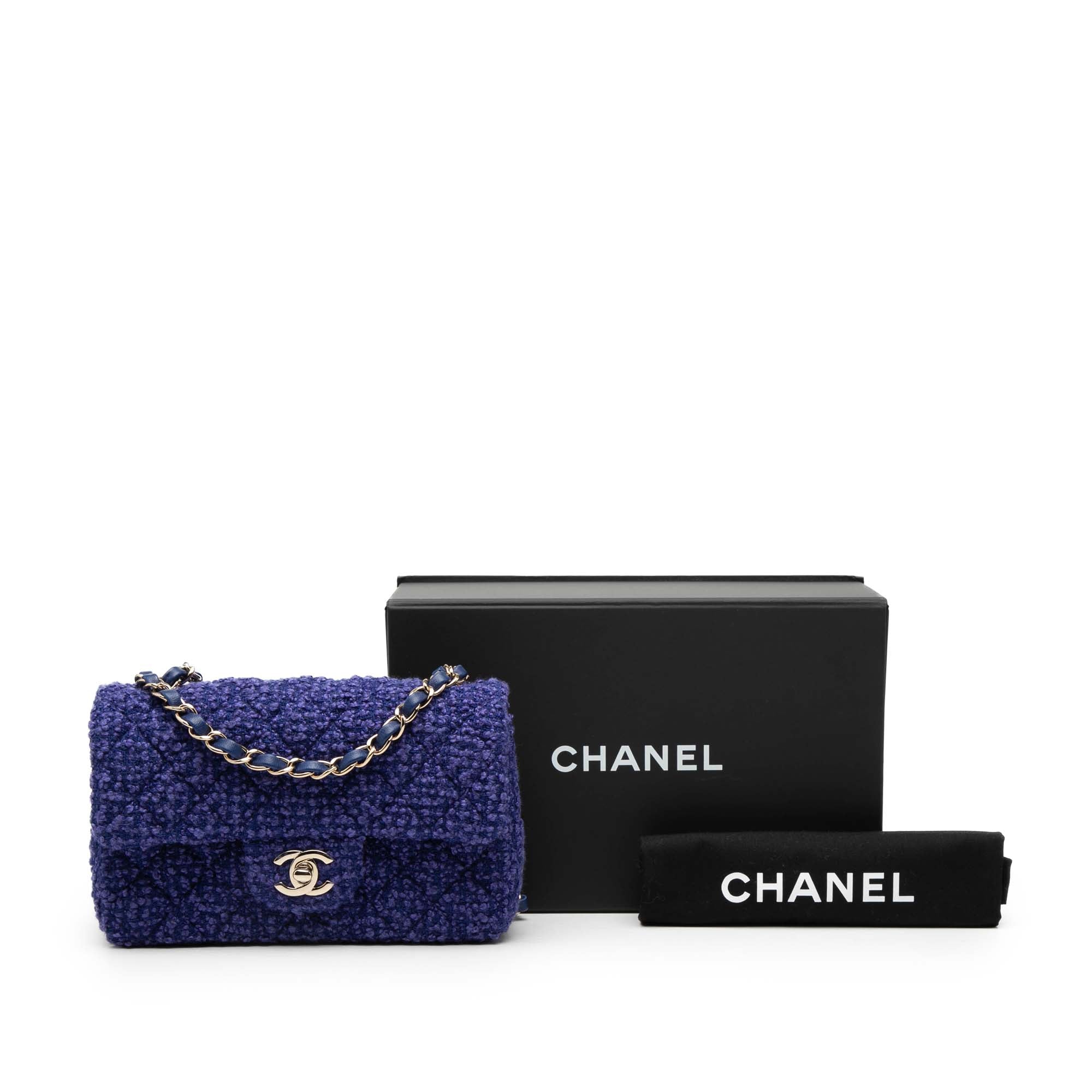 Chanel Mini Rectangular Classic Tweed Single Flap - image 8