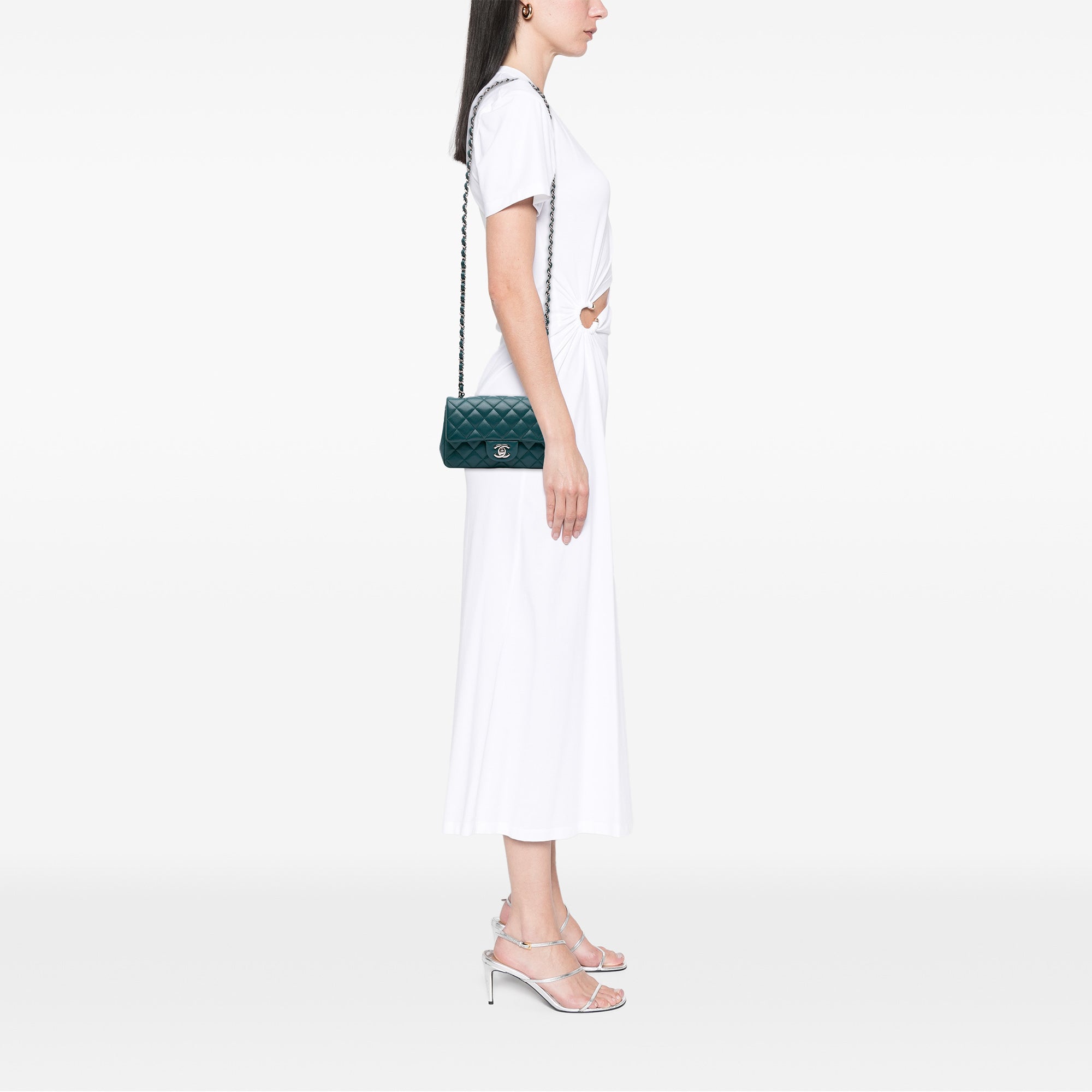 Chanel Mini Rectangular Classic Caviar Single Flap - image 8