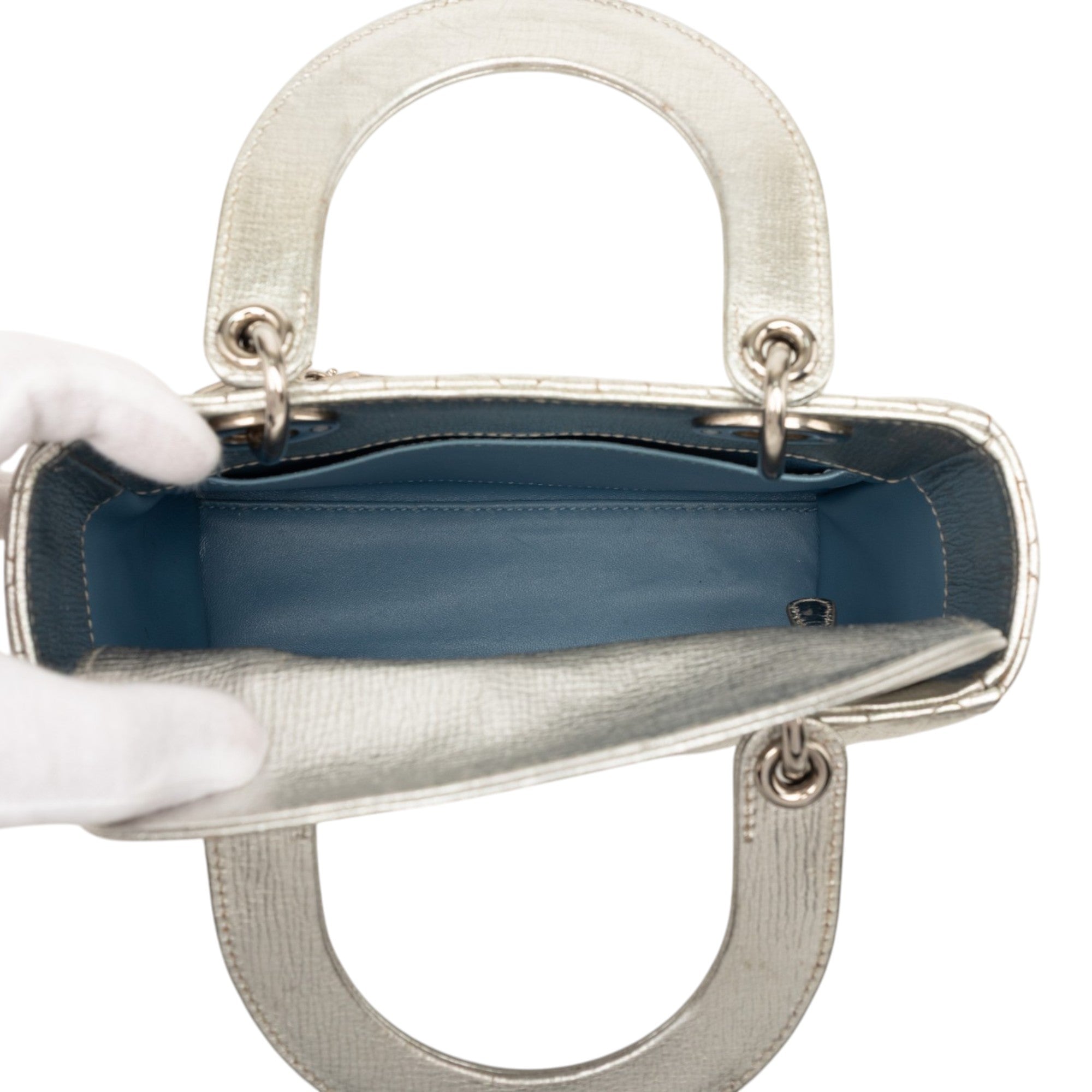 Dior Small Metallic Grained Calfskin Cannage My ABCDior Lady Dior - image 4