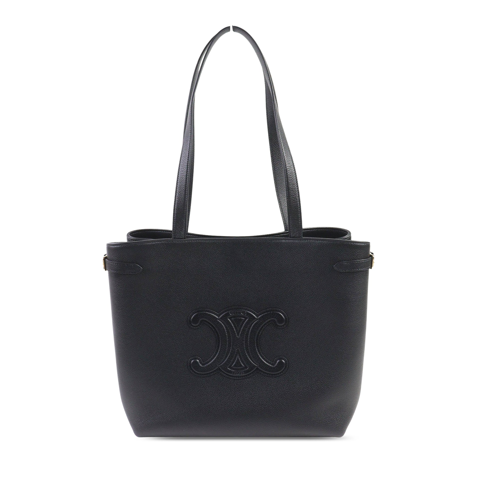 Celine Medium Grained Calfskin Cuir Triomphe Cabas Anais Tote - image 1