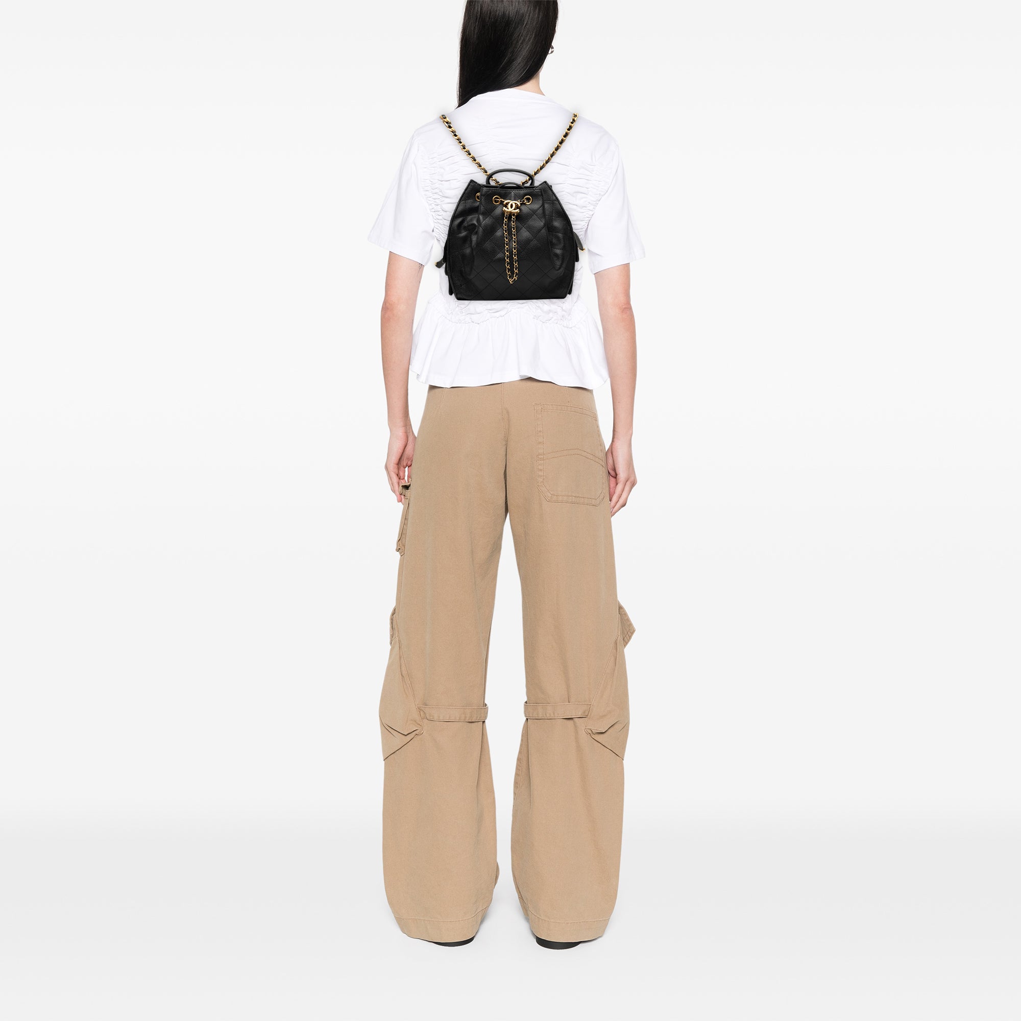 Chanel Medium Quilted Caviar Chanel 25 Backpack - image 6