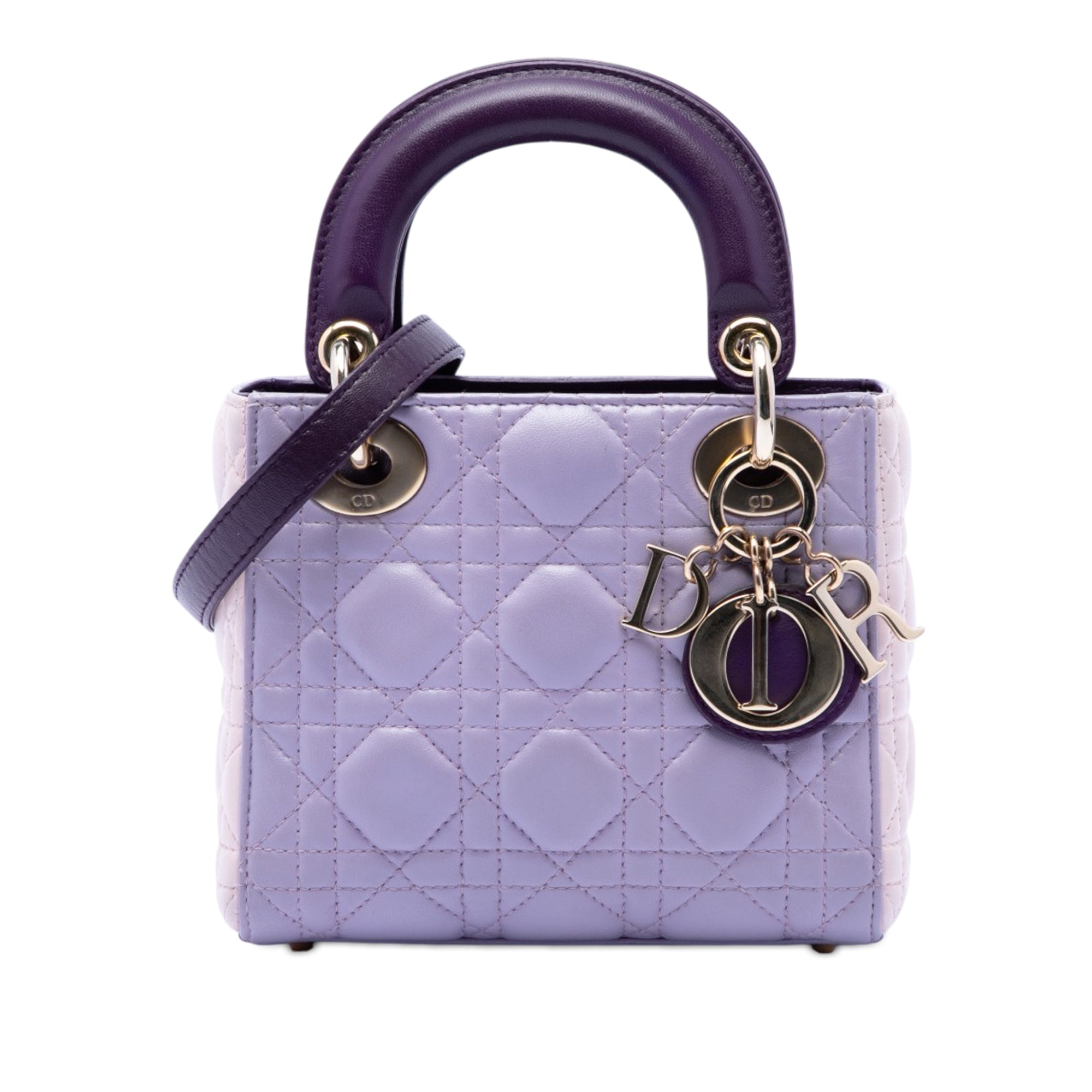 Dior Mini Tricolor Lambskin Cannage Lady Dior - image 1