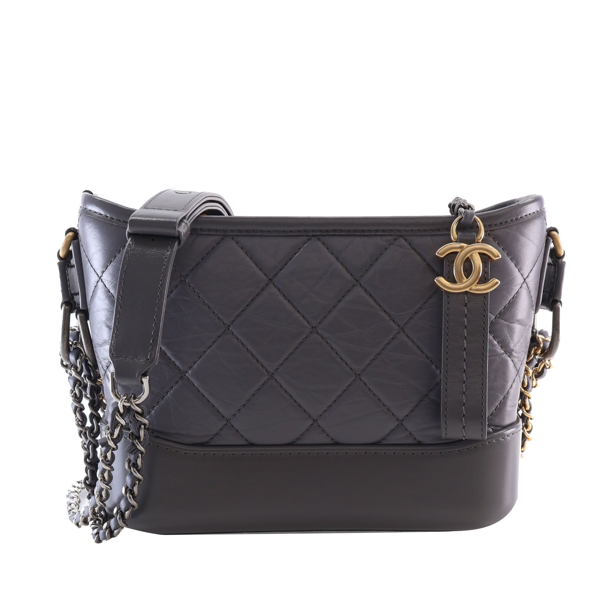 Chanel Small Quilted Aged Calfskin Gabrielle Hobo - image 1