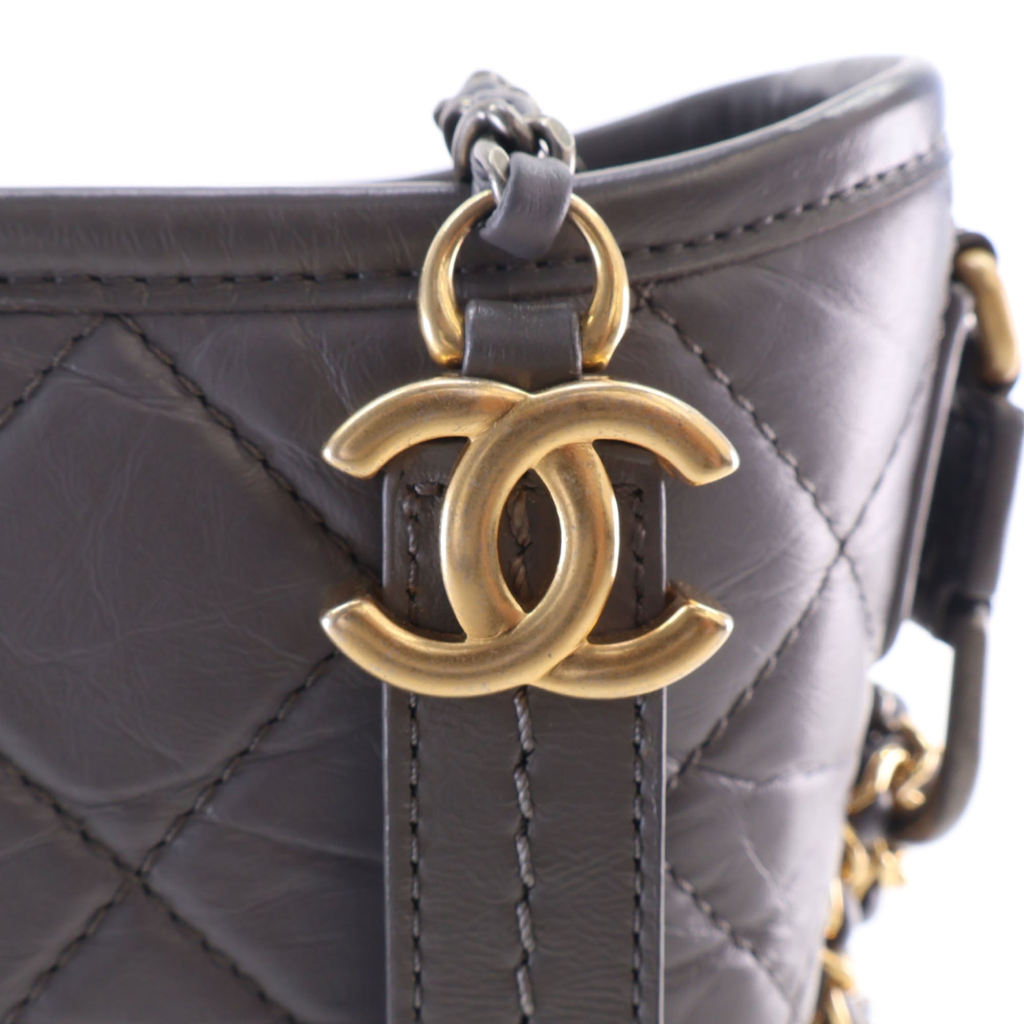 Chanel Small Quilted Aged Calfskin Gabrielle Hobo - image 10