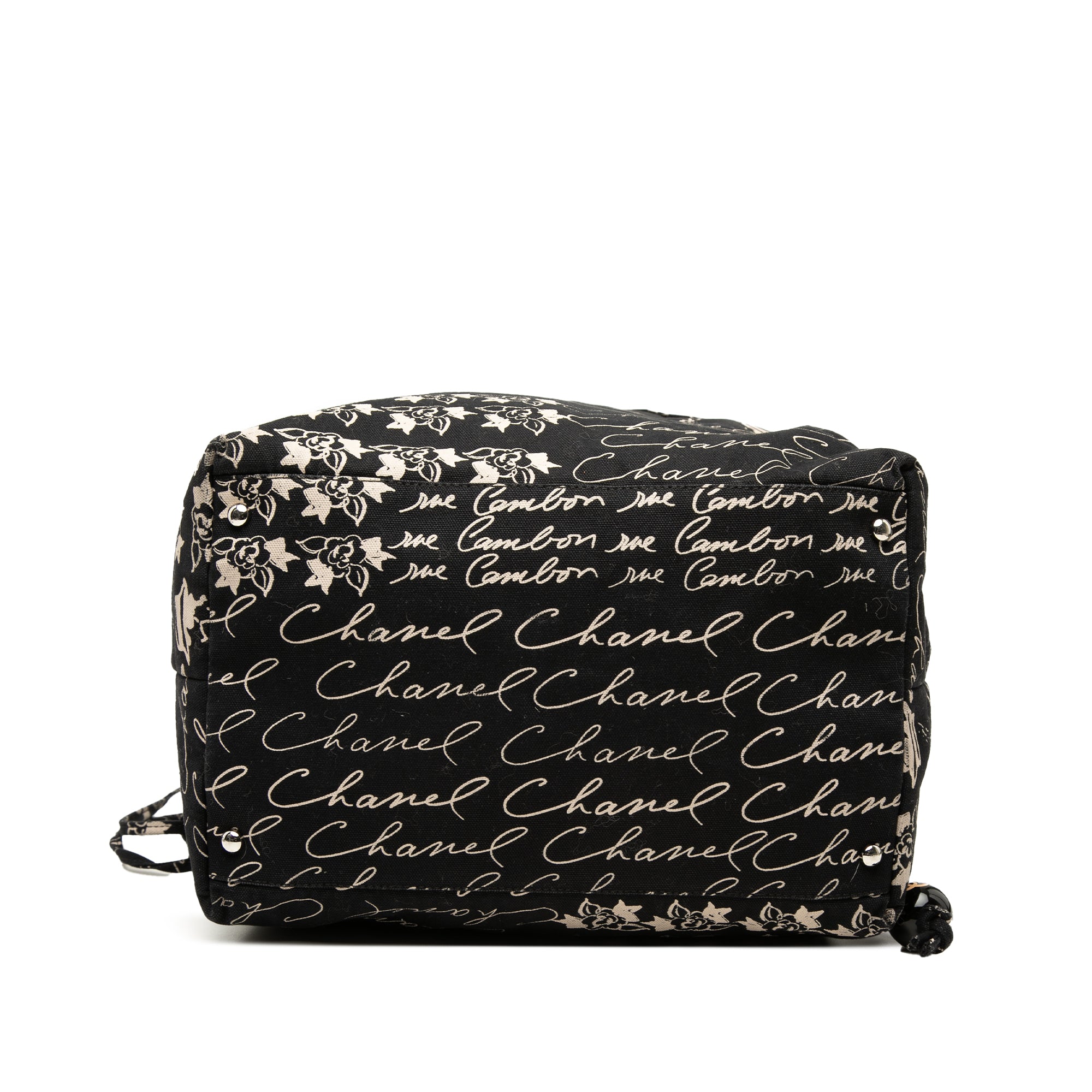 Chanel CC Canvas Grafitti Drawstring Tote - image 3