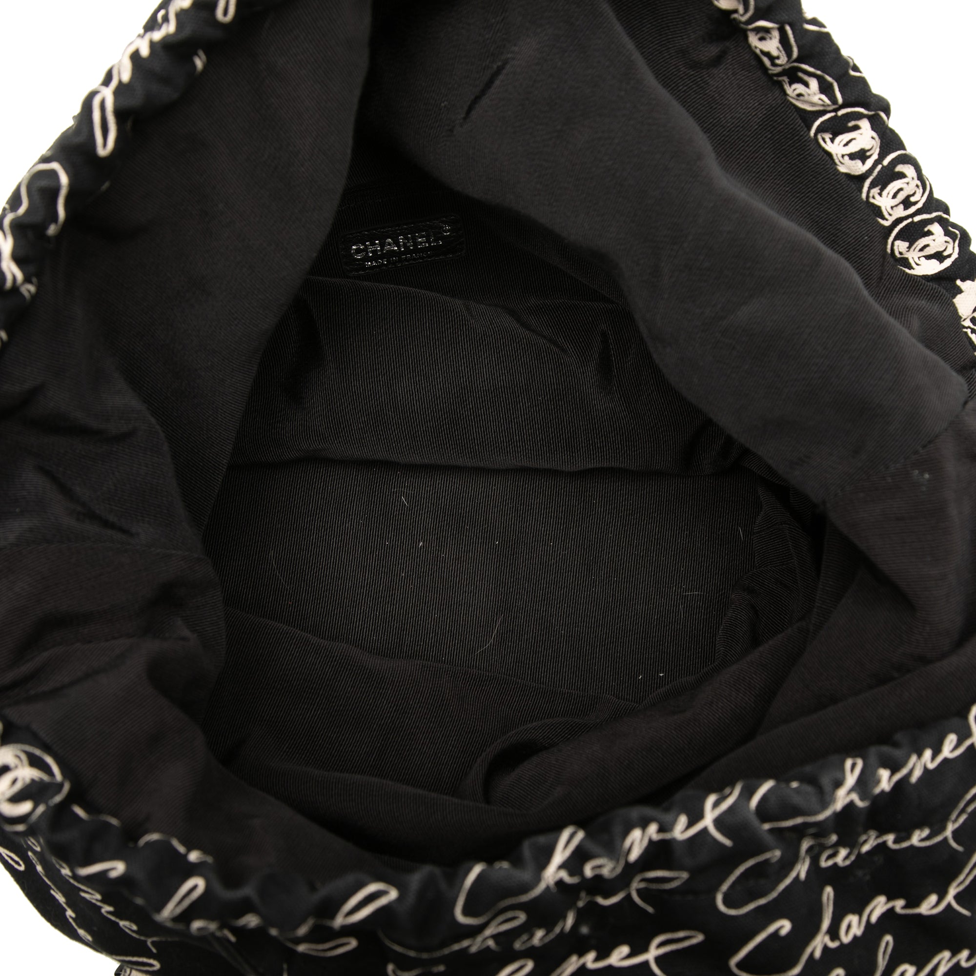 Chanel CC Canvas Grafitti Drawstring Tote - image 4