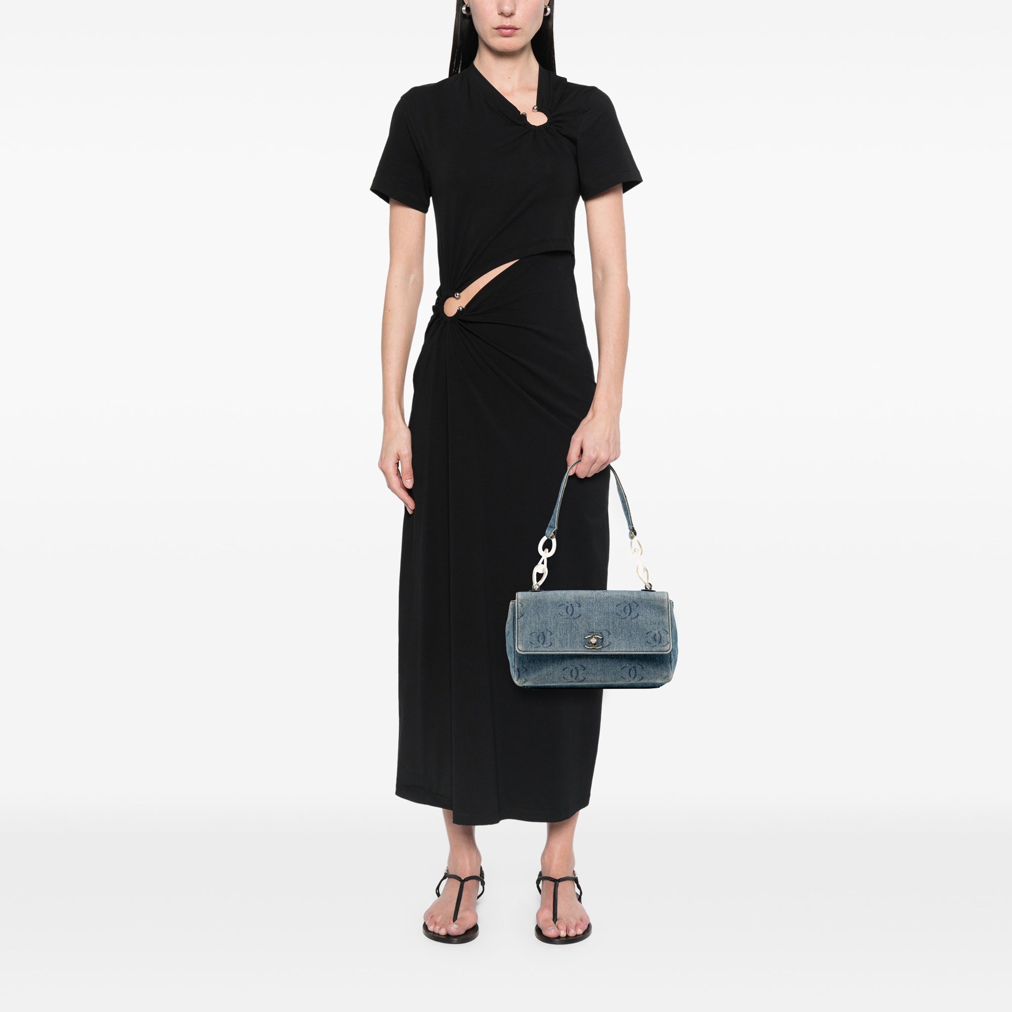 Chanel CC Printed Denim Single Flap - image 12