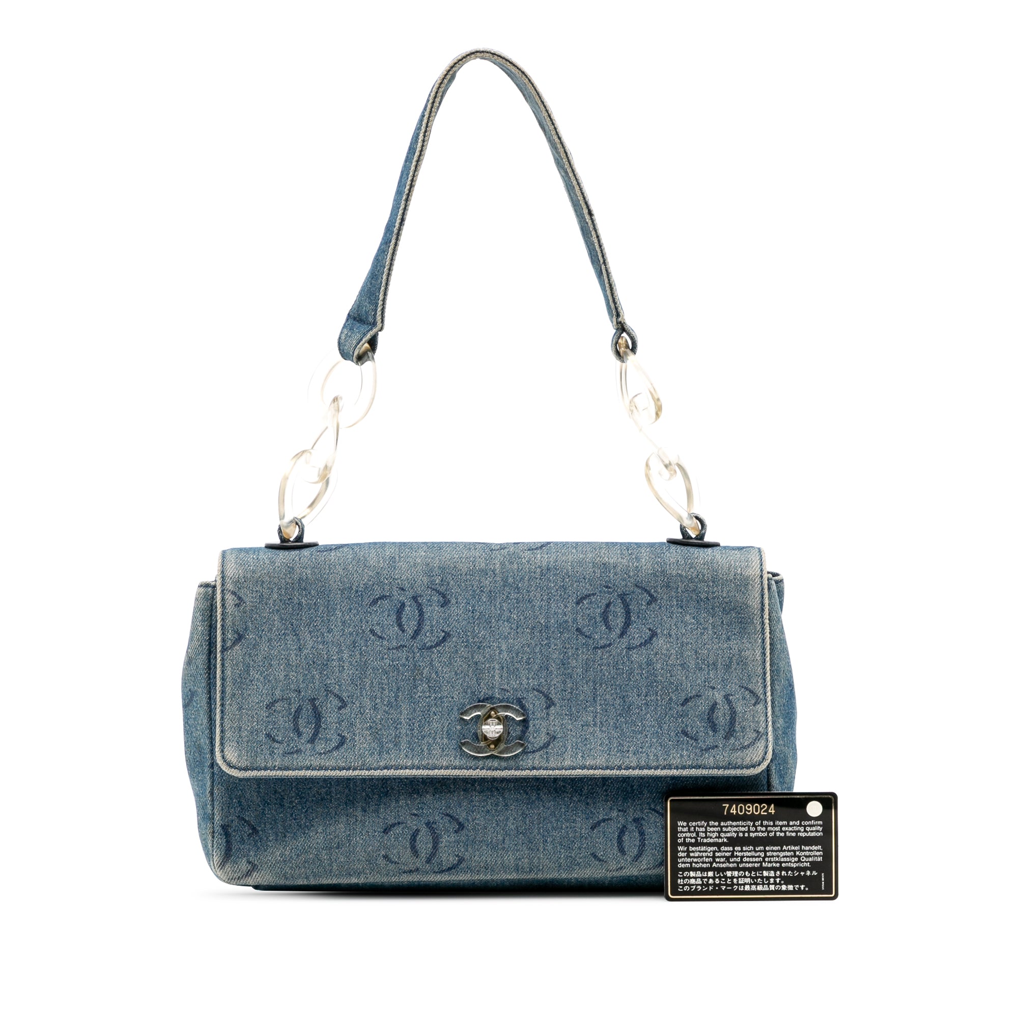 Chanel CC Printed Denim Single Flap - image 13