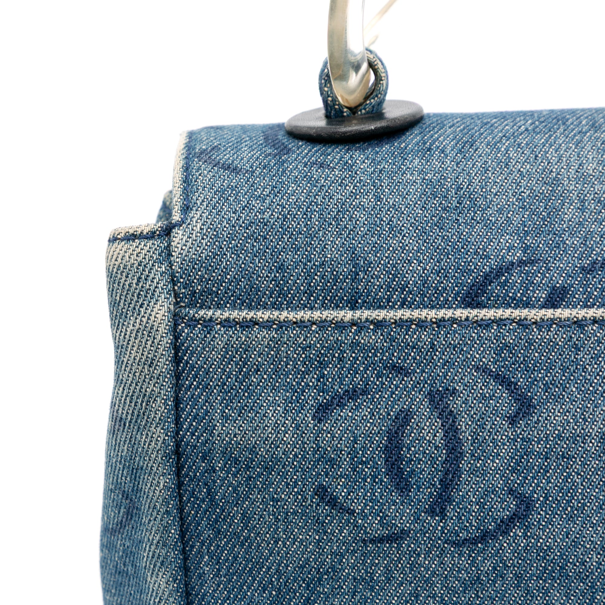 Chanel CC Printed Denim Single Flap - image 9
