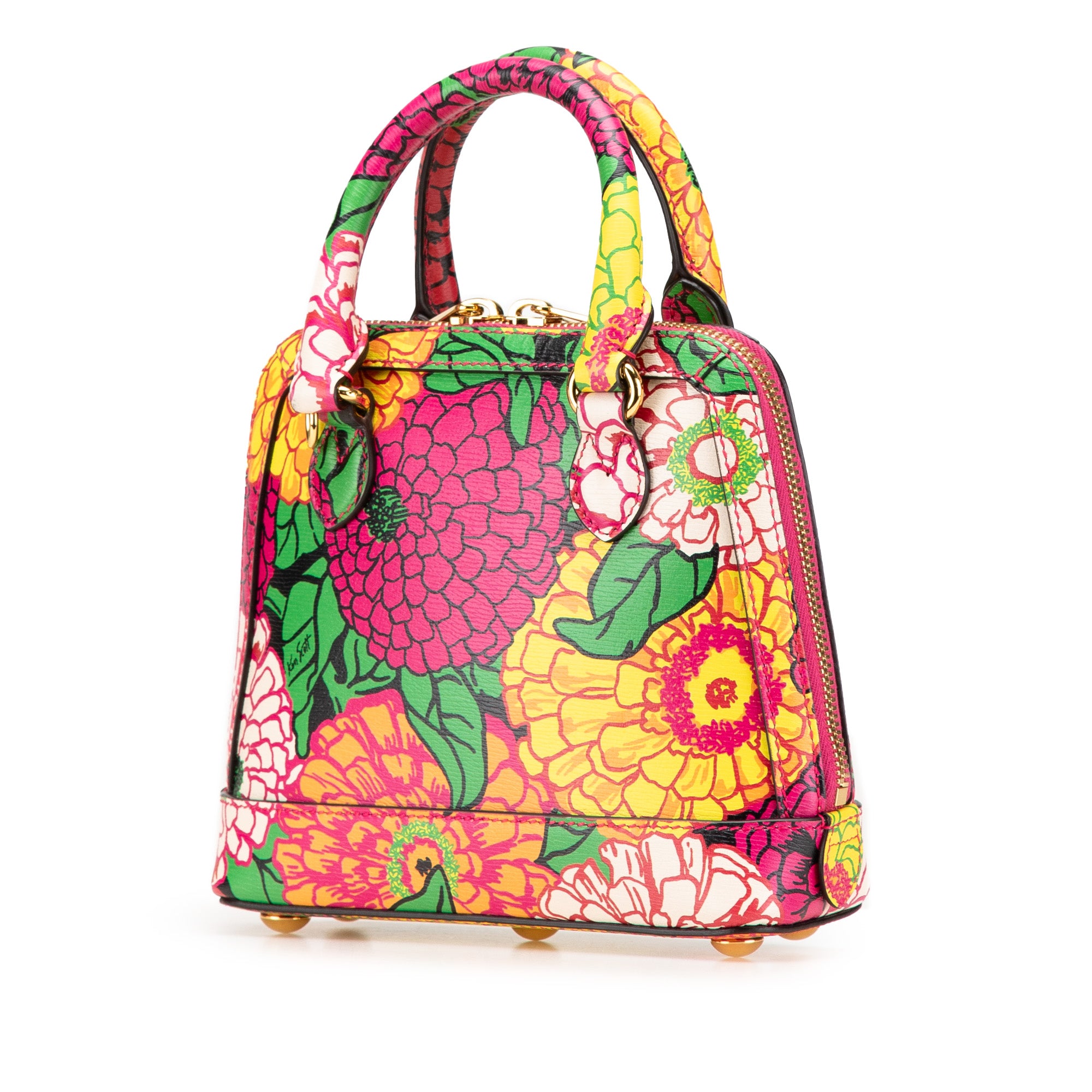 Gucci Ken Scott Mini Textured Calfskin Pomponica Horsebit 1955 Top Handle Bag - image 2