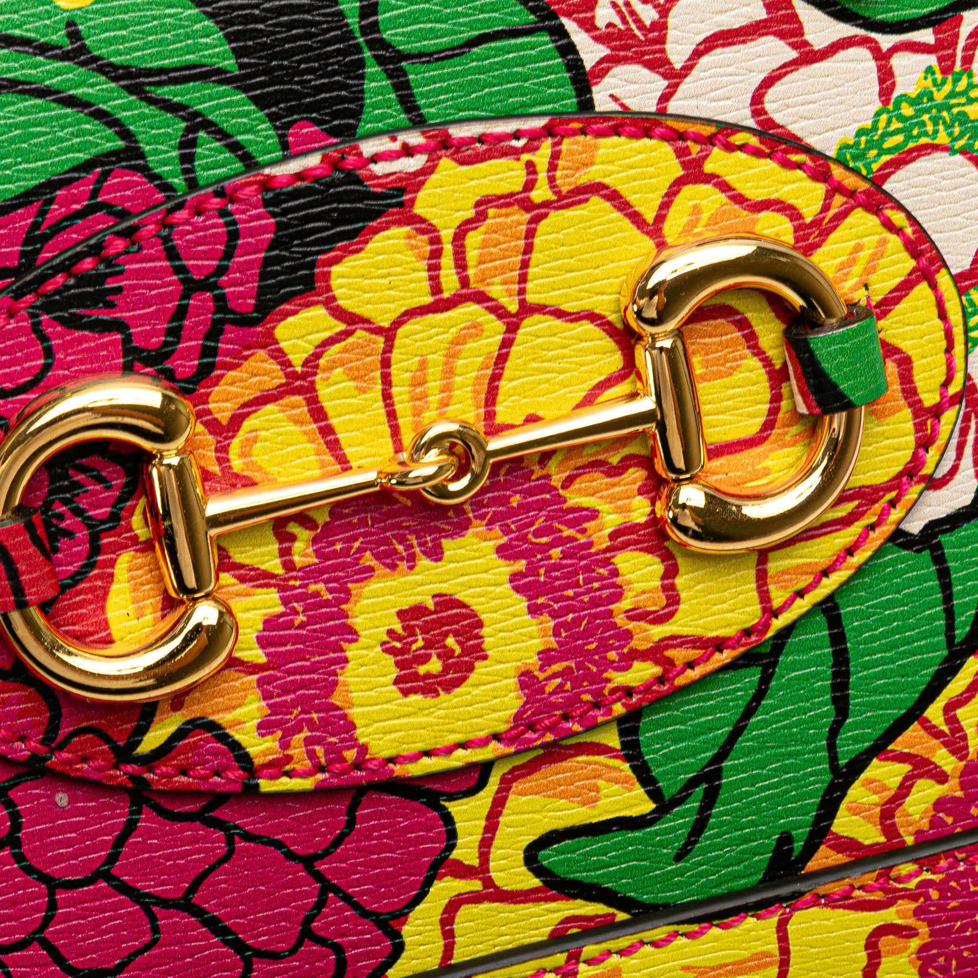 Gucci Ken Scott Mini Textured Calfskin Pomponica Horsebit 1955 Top Handle Bag - image 7