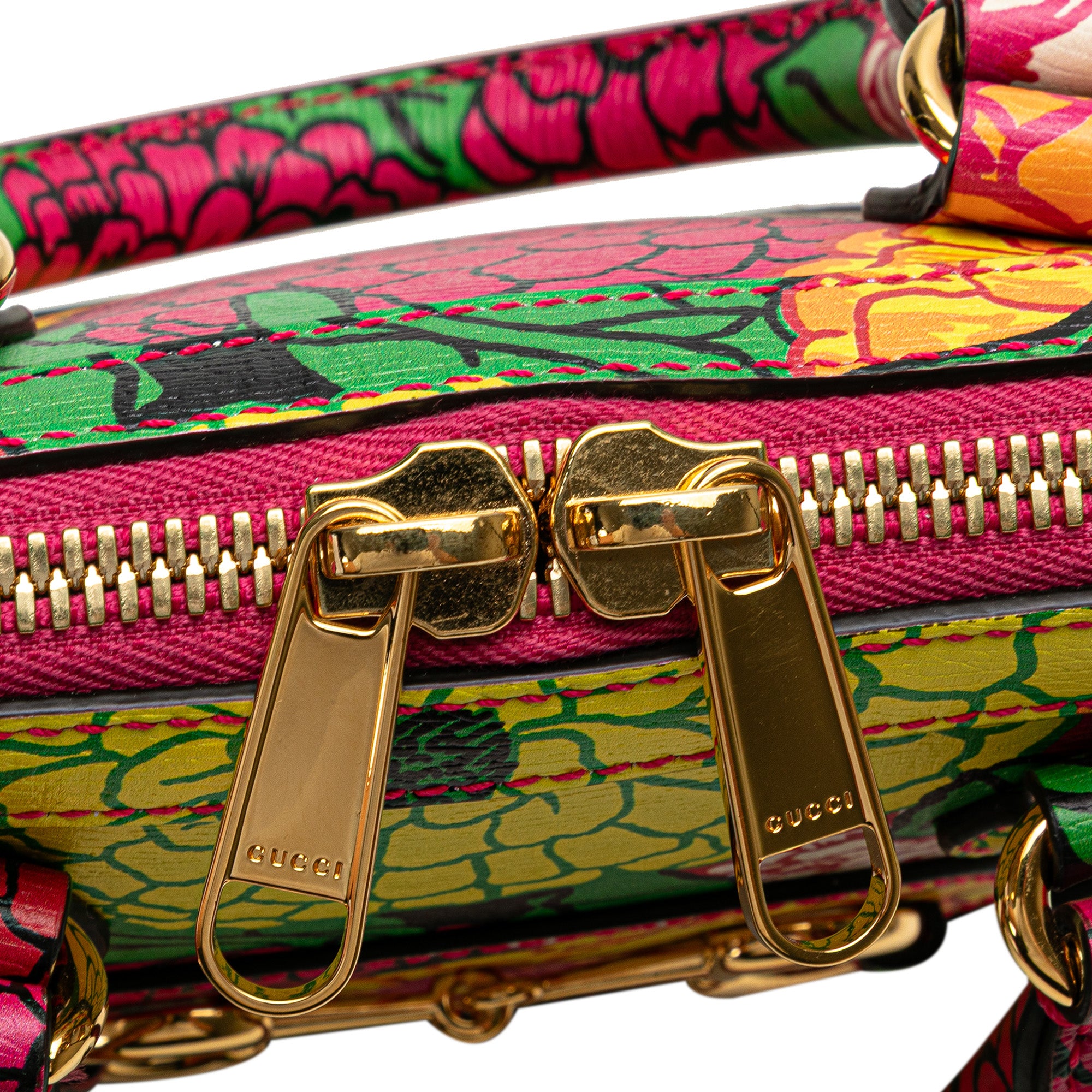 Gucci Ken Scott Mini Textured Calfskin Pomponica Horsebit 1955 Top Handle Bag - image 8