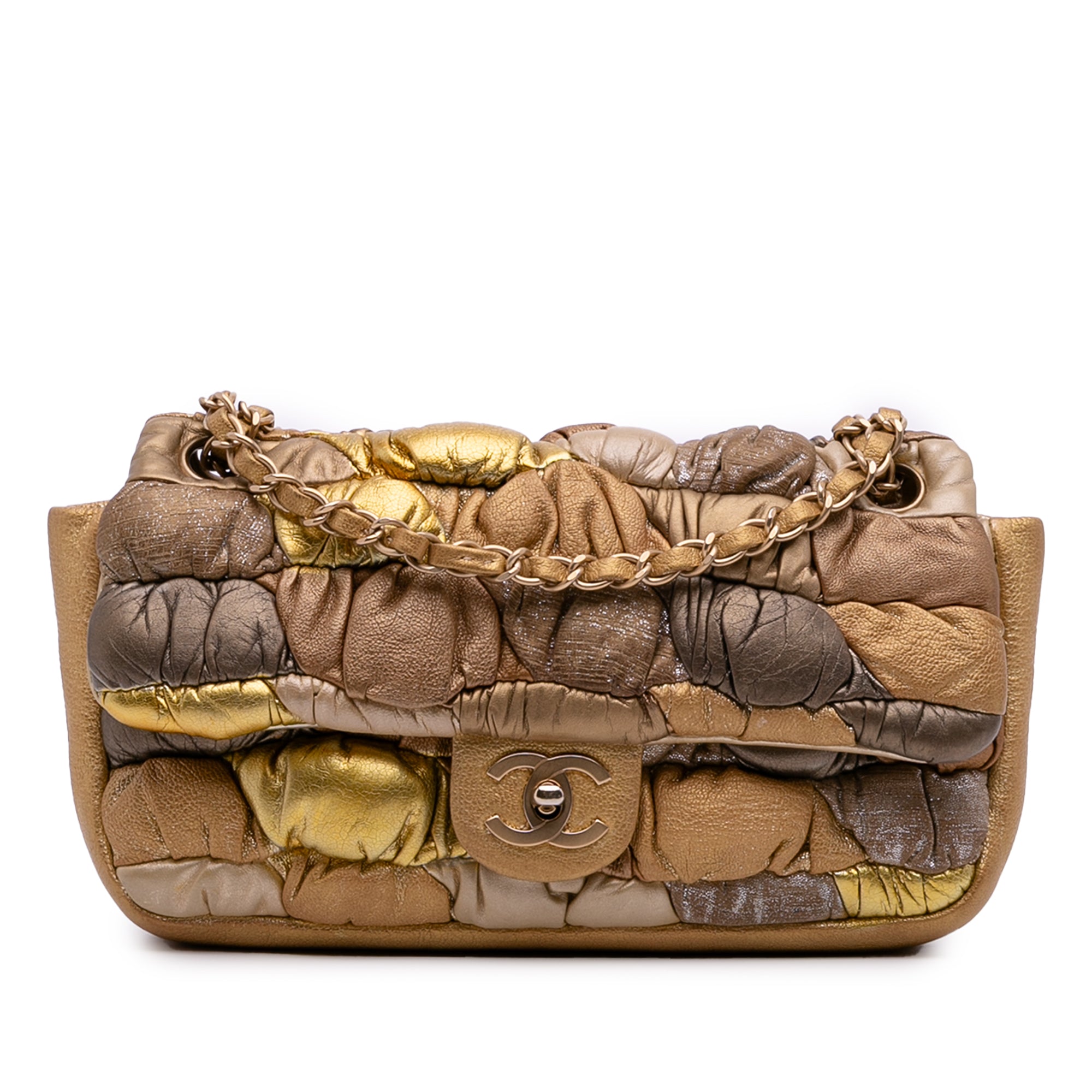 Chanel CC Metallic Lambskin Patchwork Flap - image 1