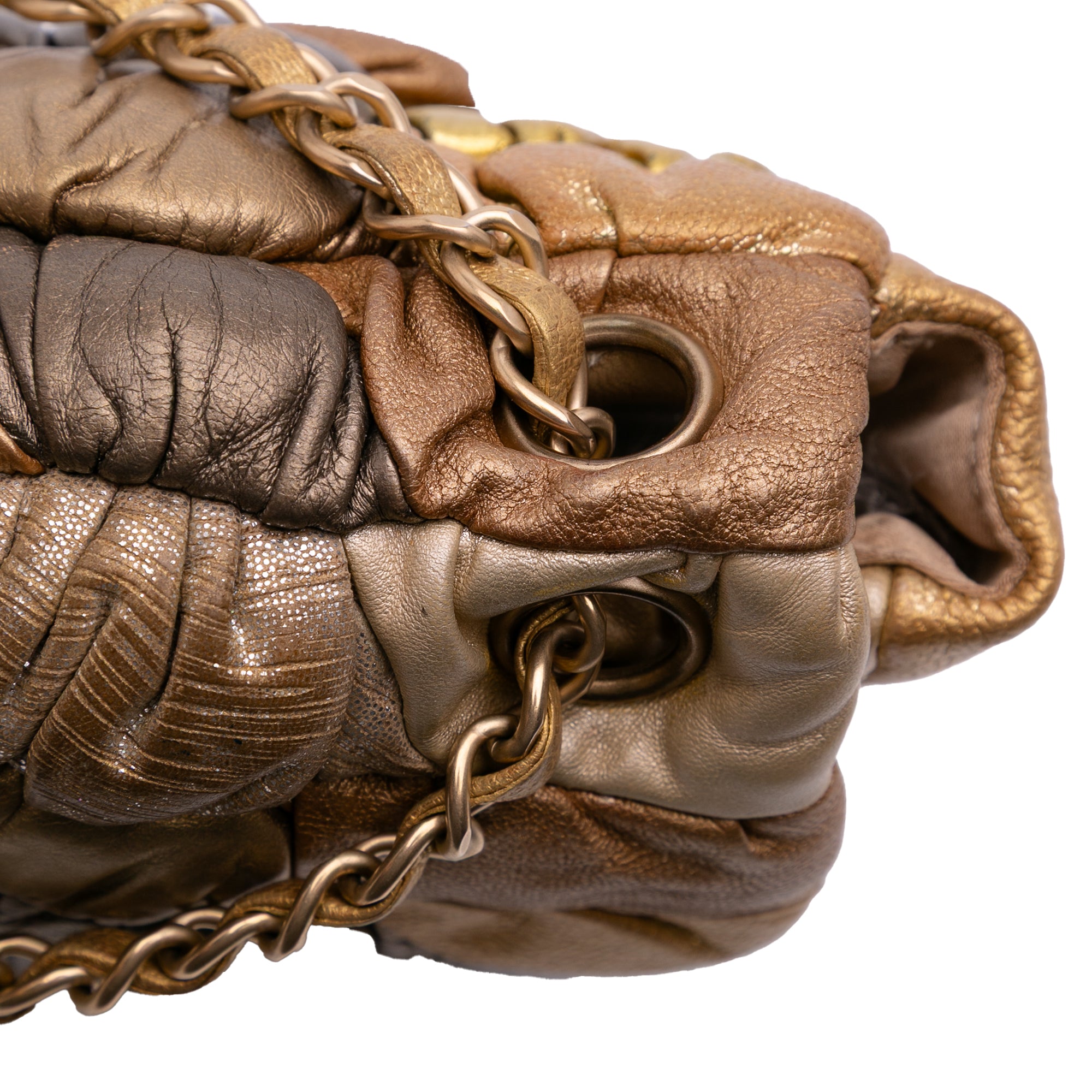 Chanel CC Metallic Lambskin Patchwork Flap - image 10