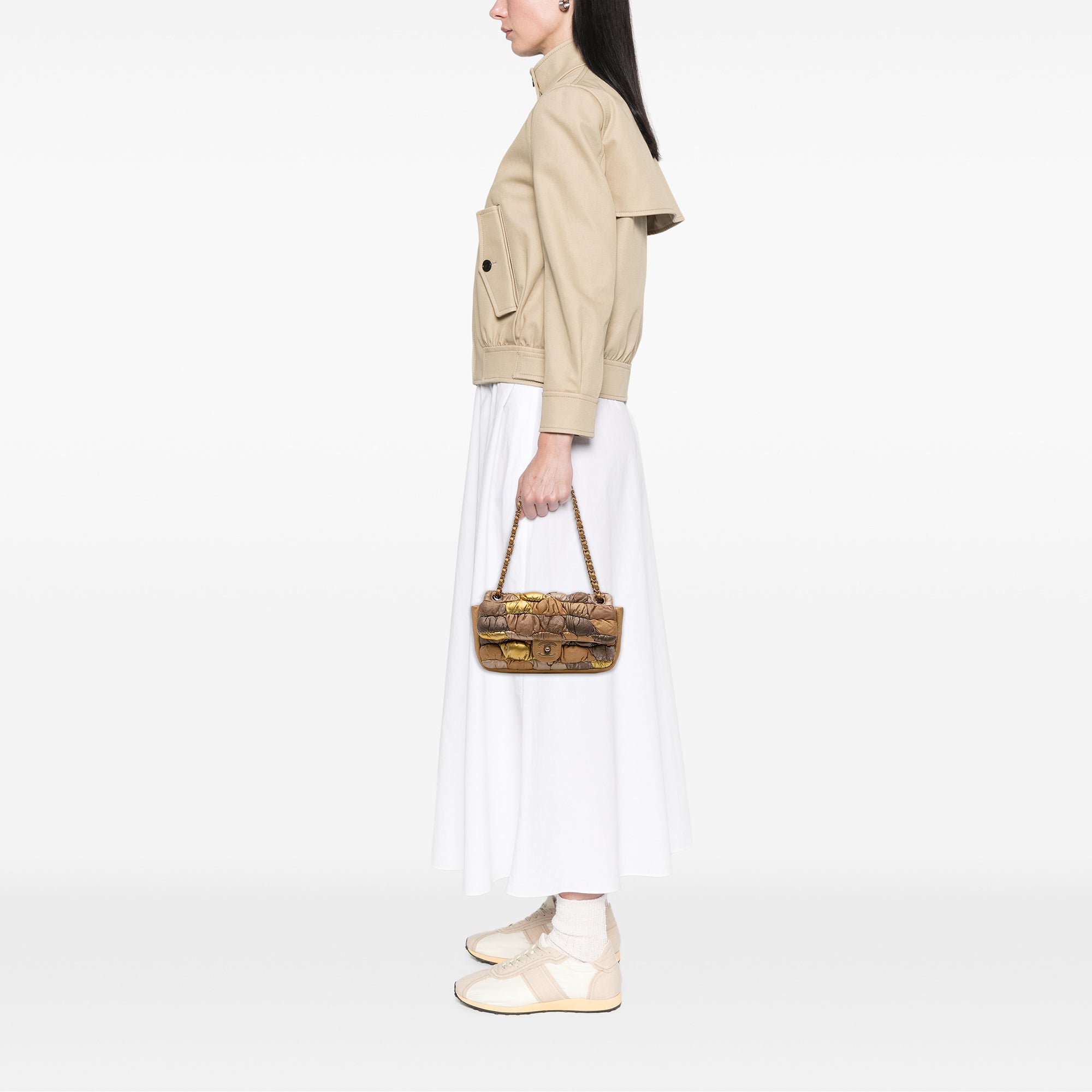 Chanel CC Metallic Lambskin Patchwork Flap - image 11