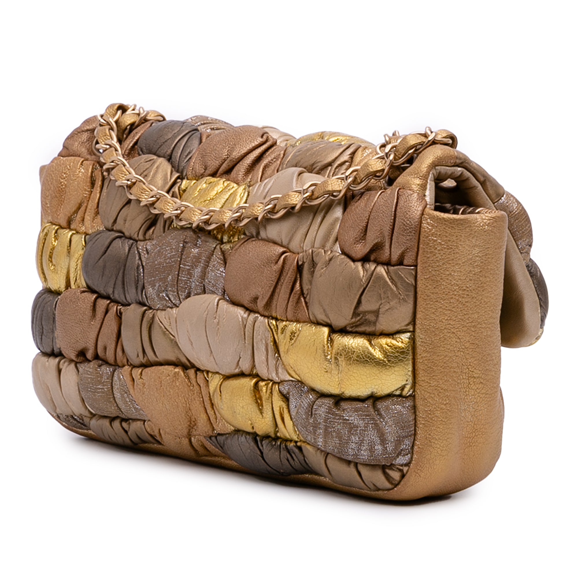 Chanel CC Metallic Lambskin Patchwork Flap - image 2