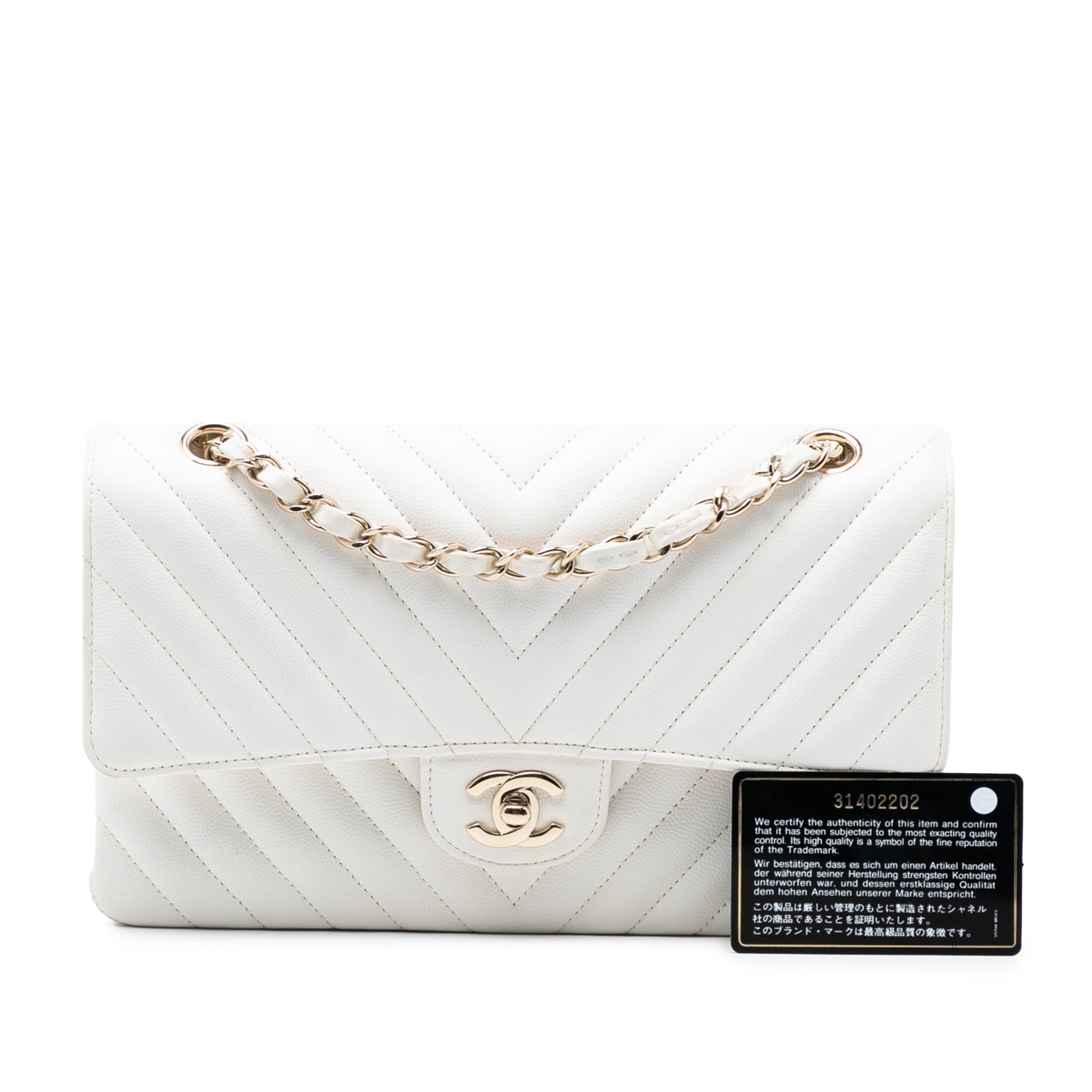 Chanel Medium Classic Chevron Caviar Double Flap - image 8