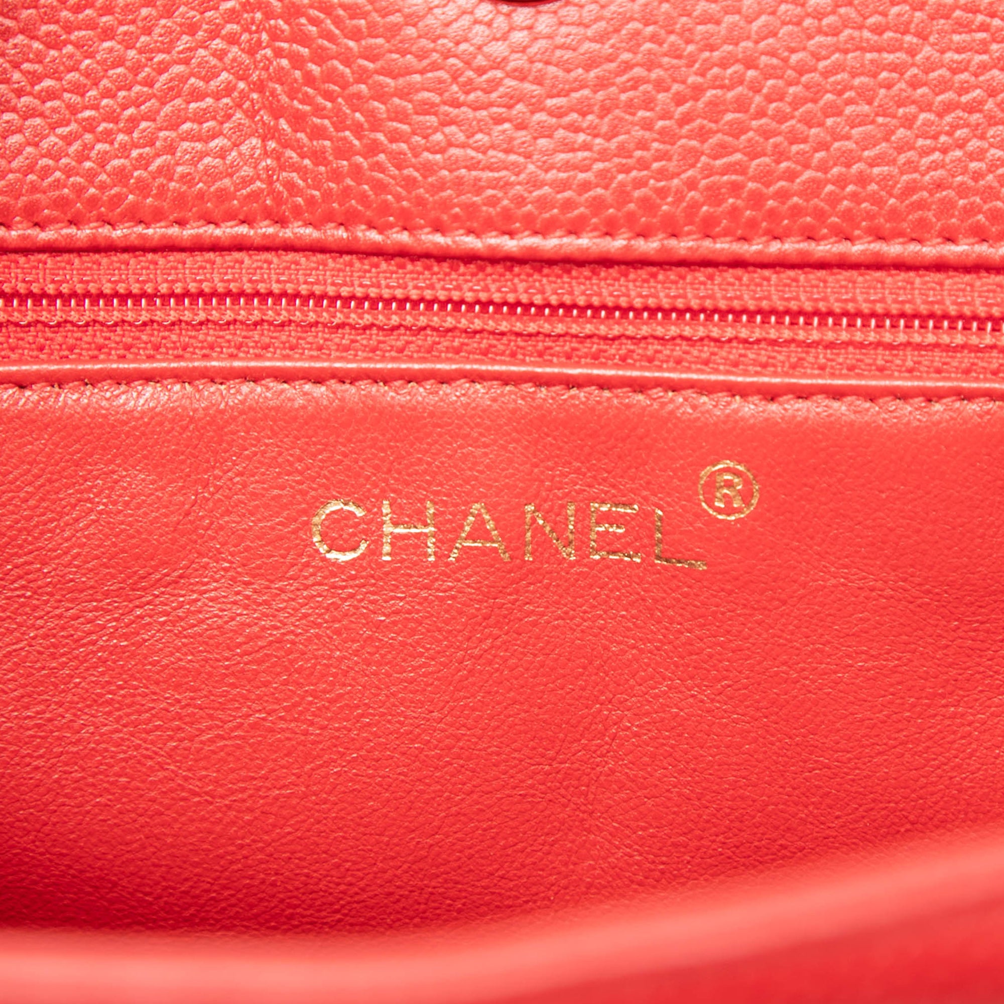 Chanel CC Caviar Turn Lock Chain Tote - image 5