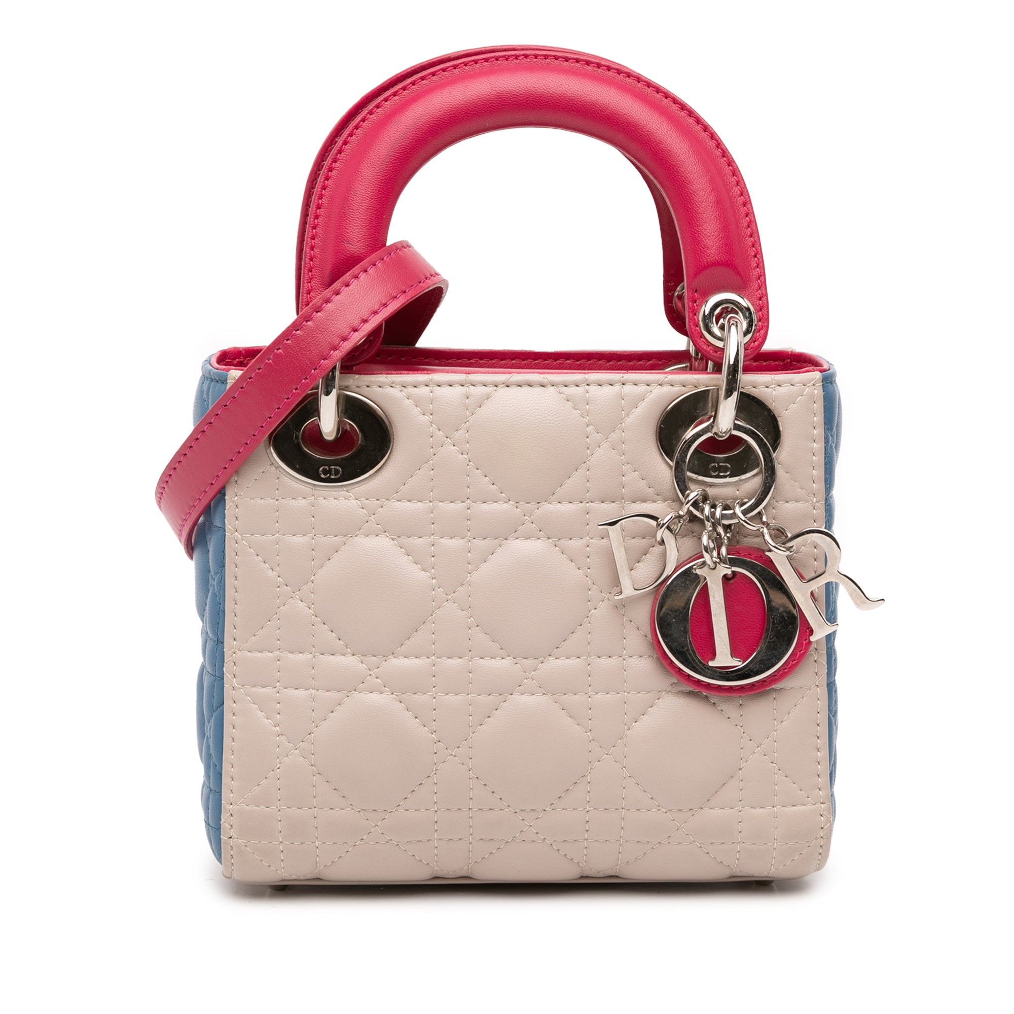 Dior Mini Tricolor Lambskin Cannage Lady Dior - image 1