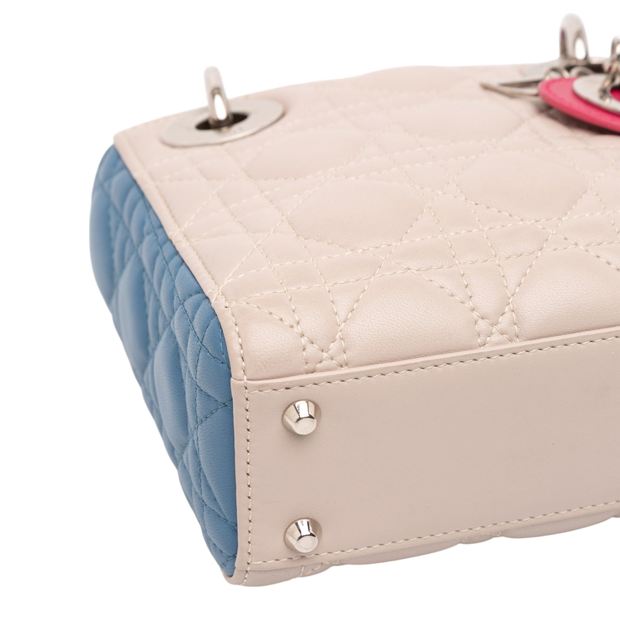 Dior Mini Tricolor Lambskin Cannage Lady Dior - image 9