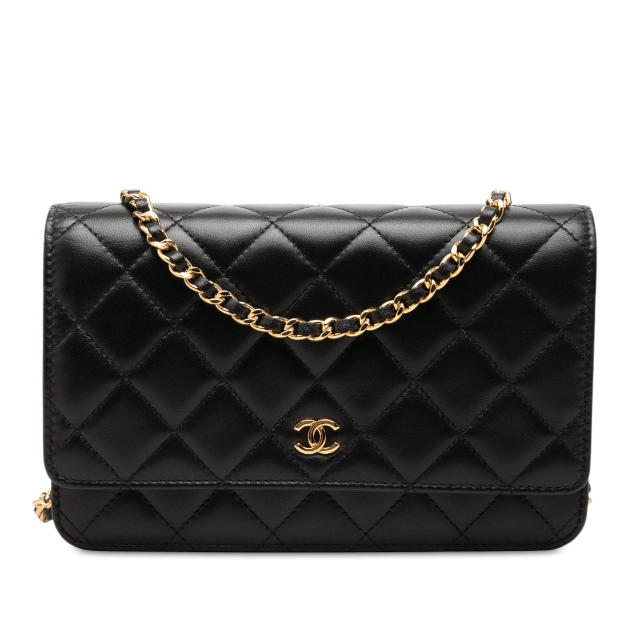 Chanel CC Quilted Lambskin Wallet On Chain - image 1