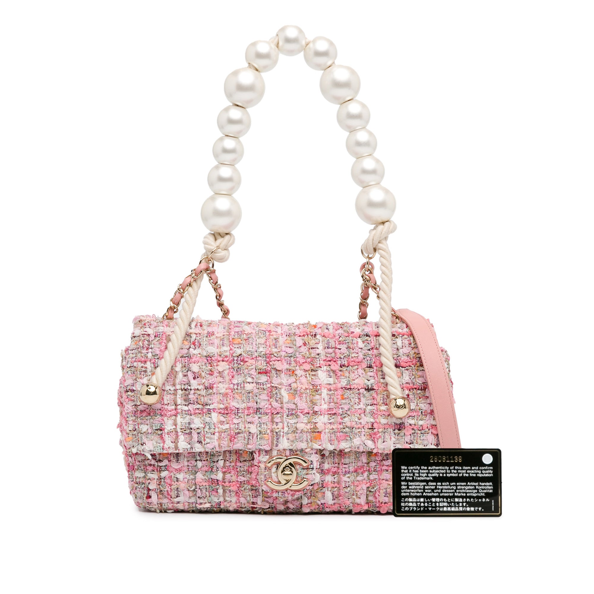 Chanel Medium Tweed Large Pearl Handle Flap - image 10