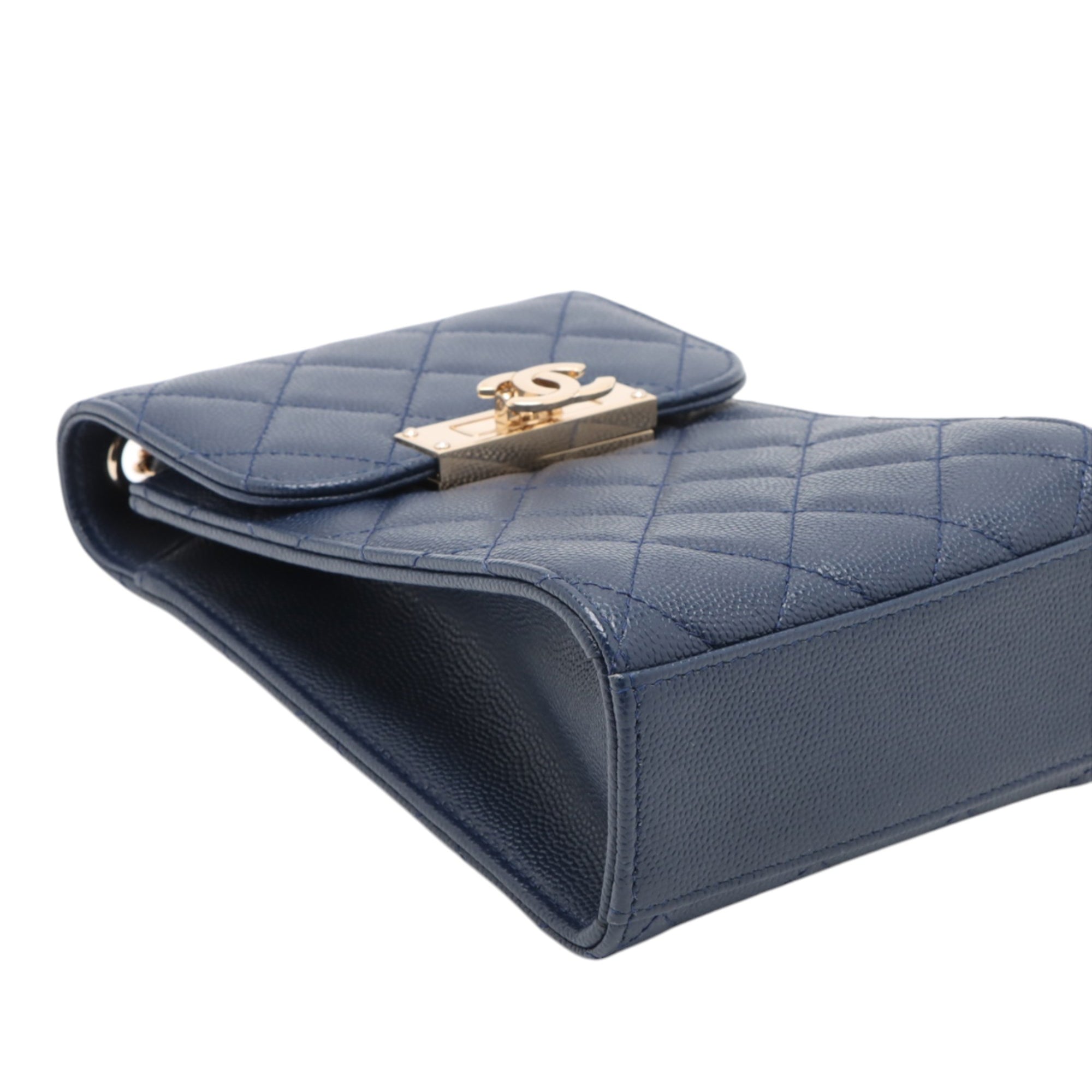 Chanel Quilted Caviar Golden Class Phone Holder - image 5