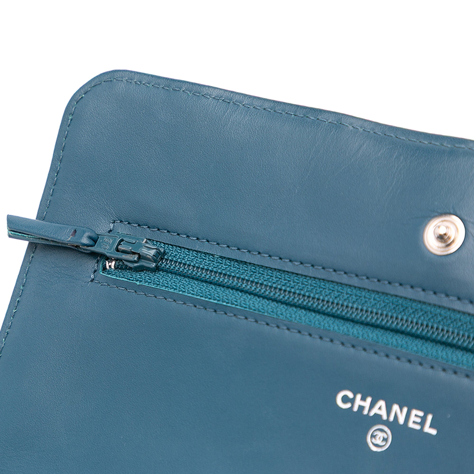 Chanel Stitched CC Quilted Calfskin Wallet on Chain - image 8