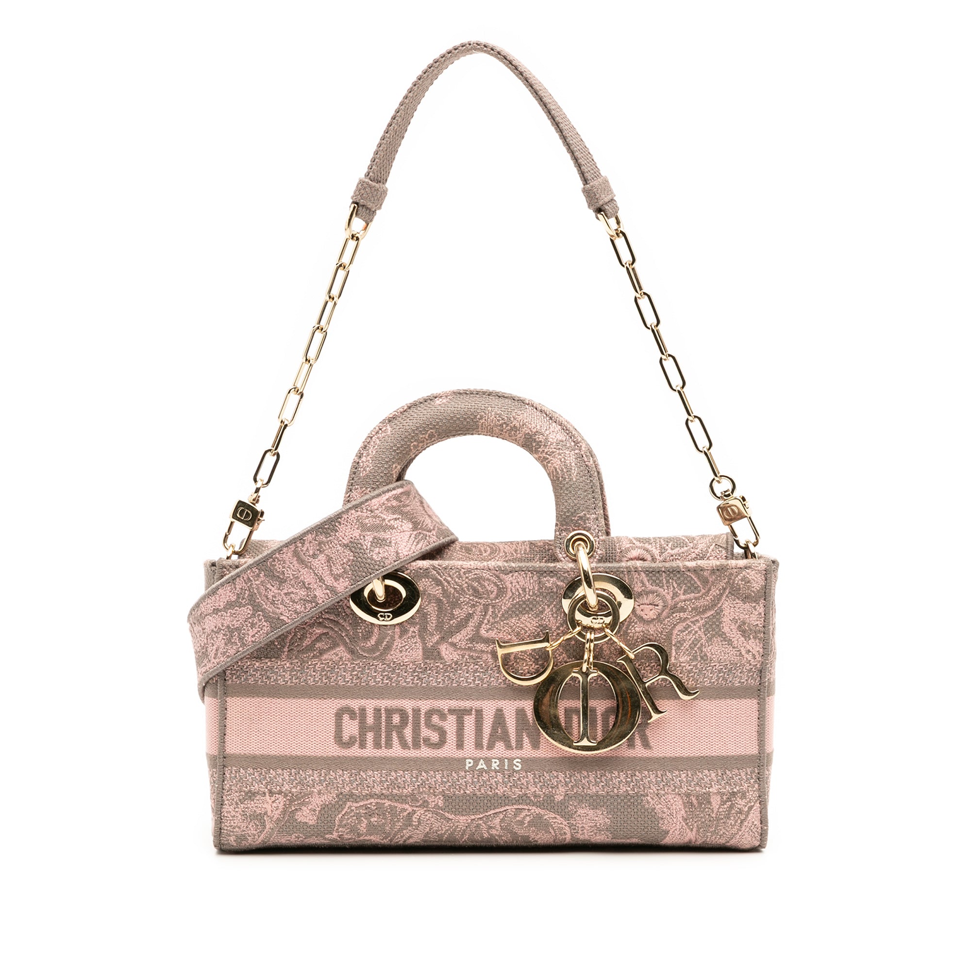 Dior Medium Canvas Embroidered Toile De Jouy Lady D Joy Satchel - image 1