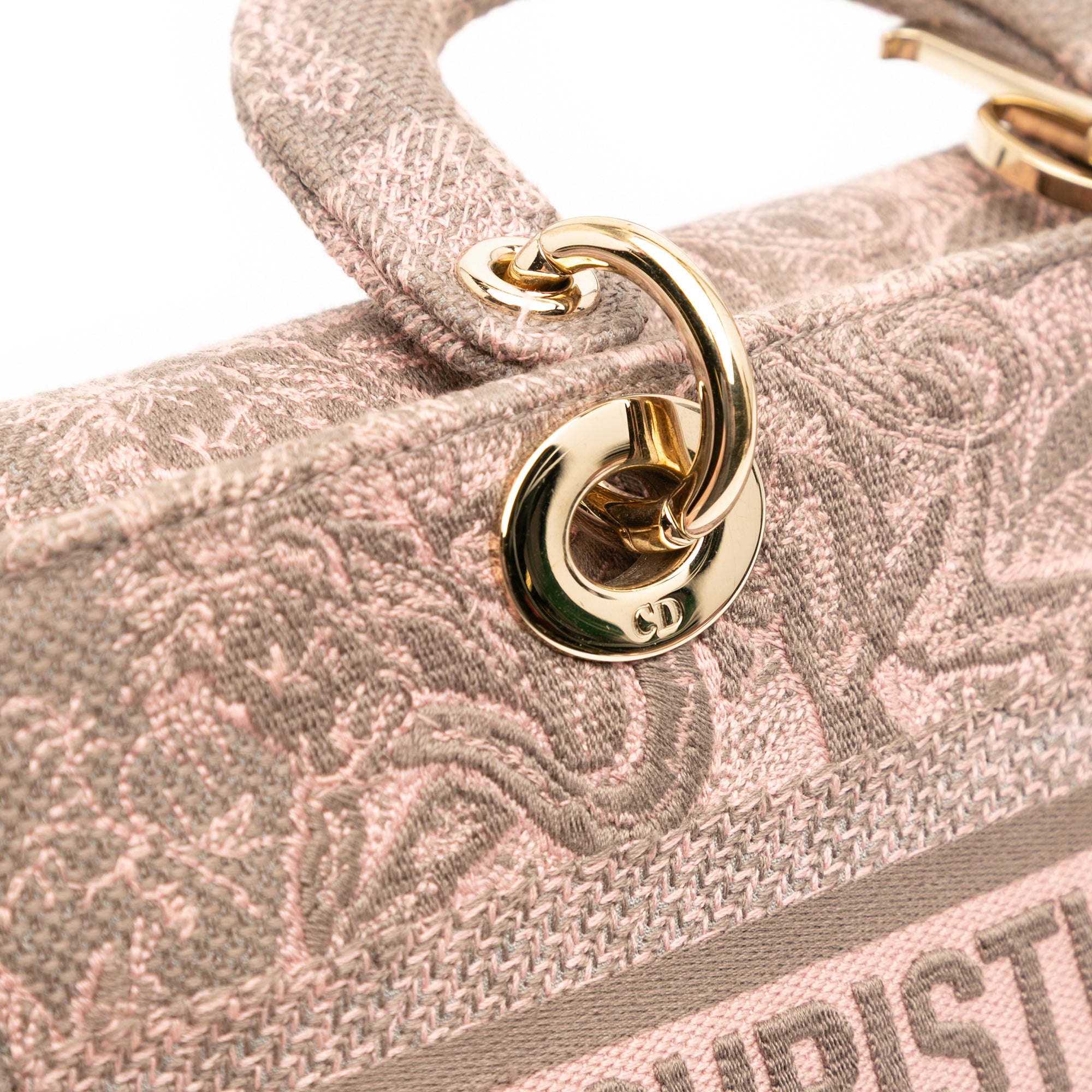 Dior Medium Canvas Embroidered Toile De Jouy Lady D Joy Satchel - image 8