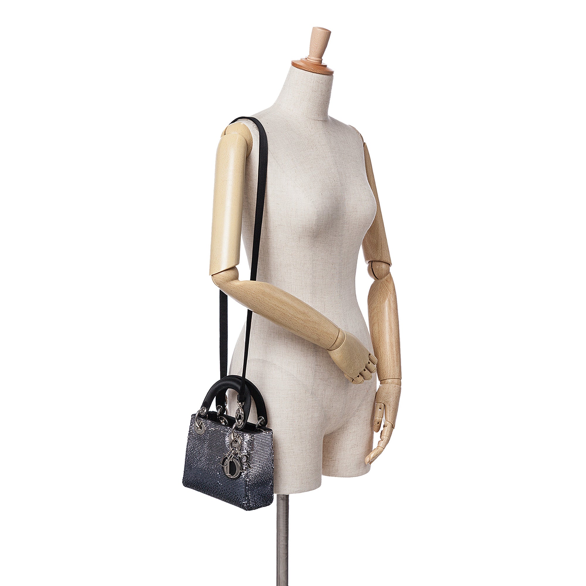 Dior Mini Satin Sequin Gradient Lady Dior - image 7