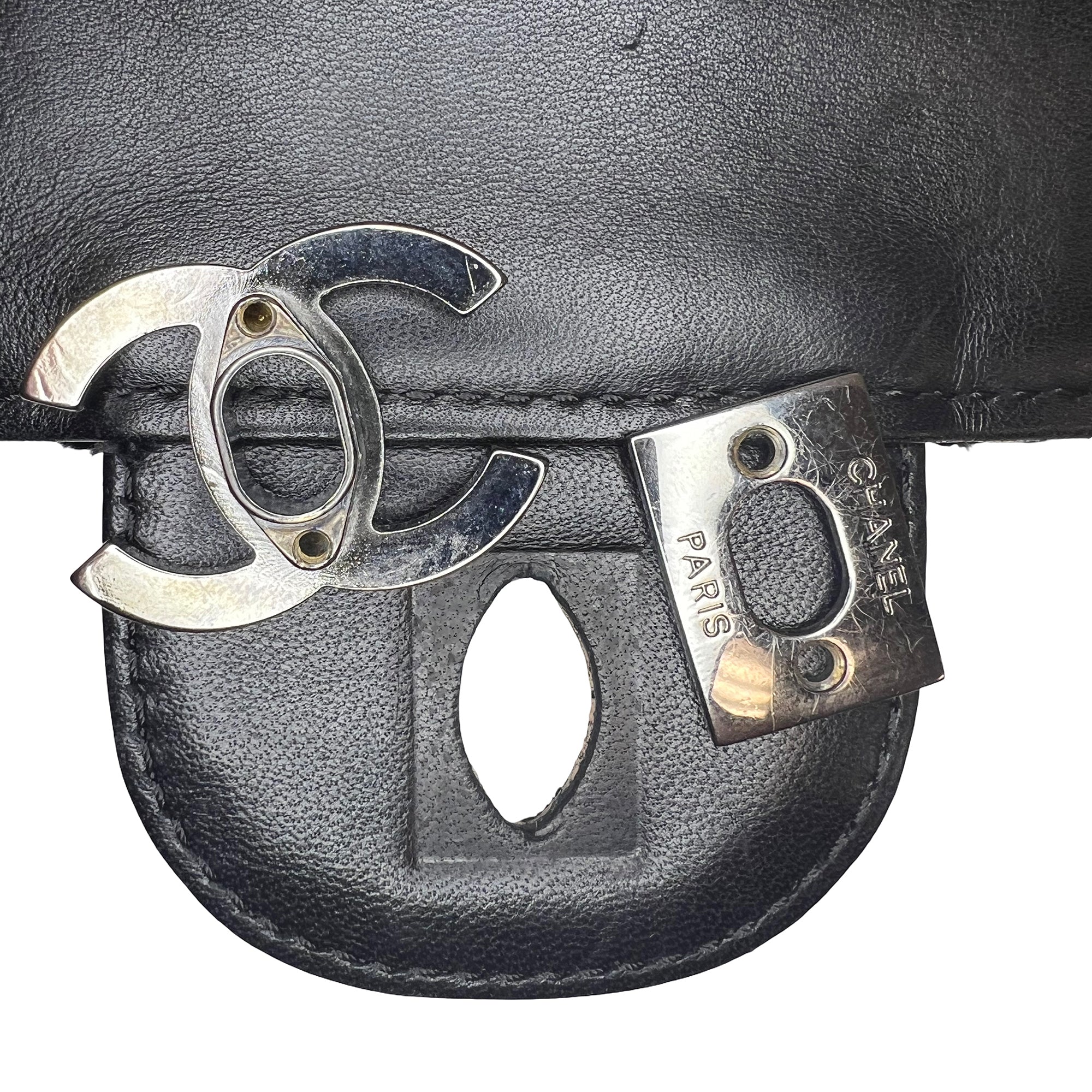 Chanel CC Check Embossed Velvet Belted Side Flap - image 10