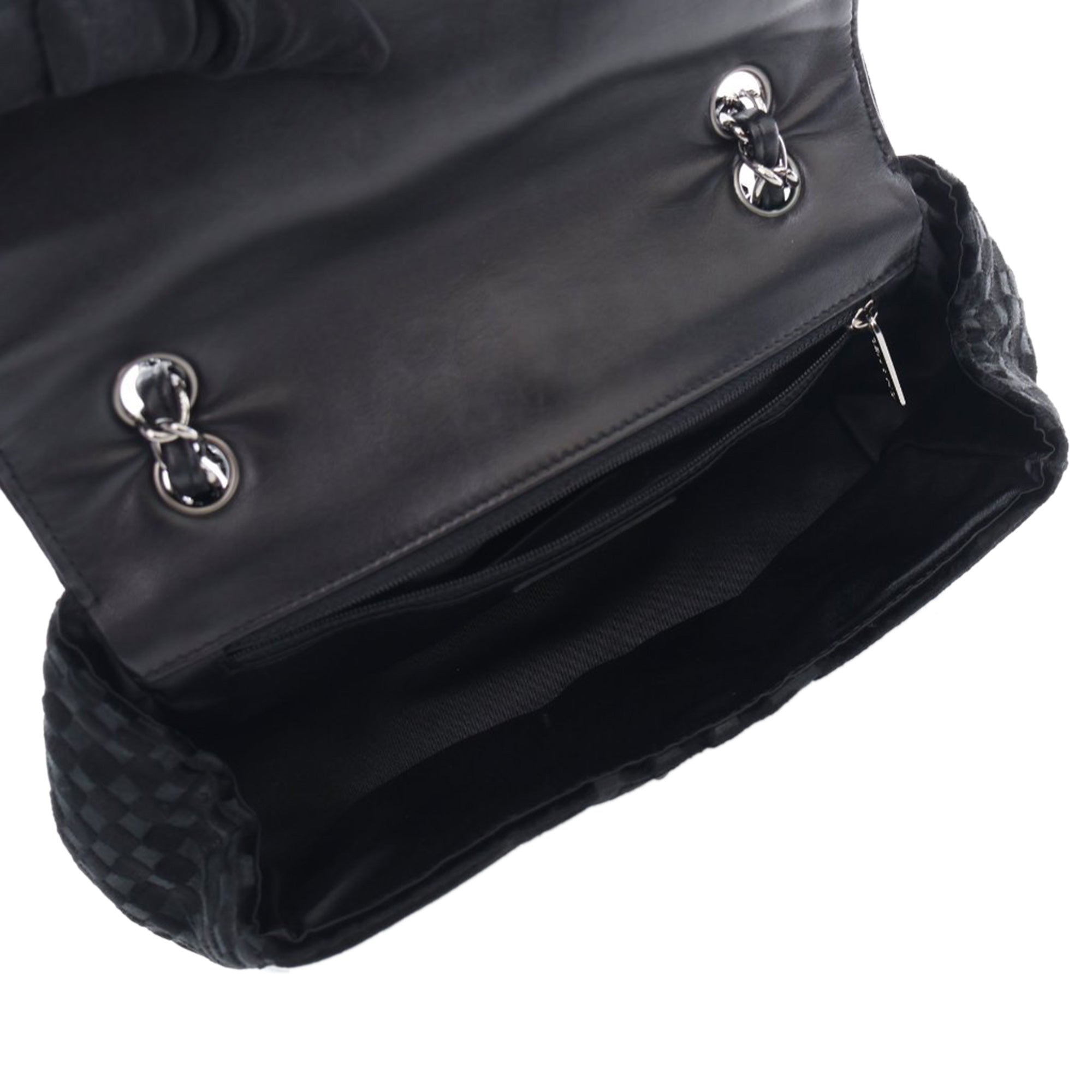 Chanel CC Check Embossed Velvet Belted Side Flap - image 4