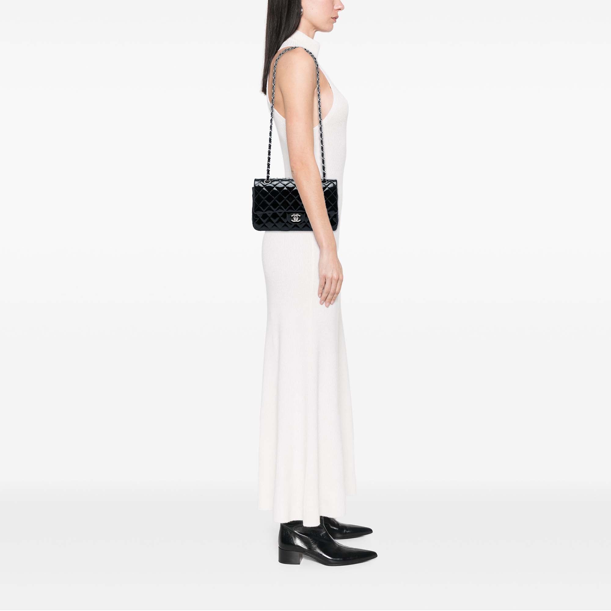 Chanel Medium Classic Patent Double Flap - image 5